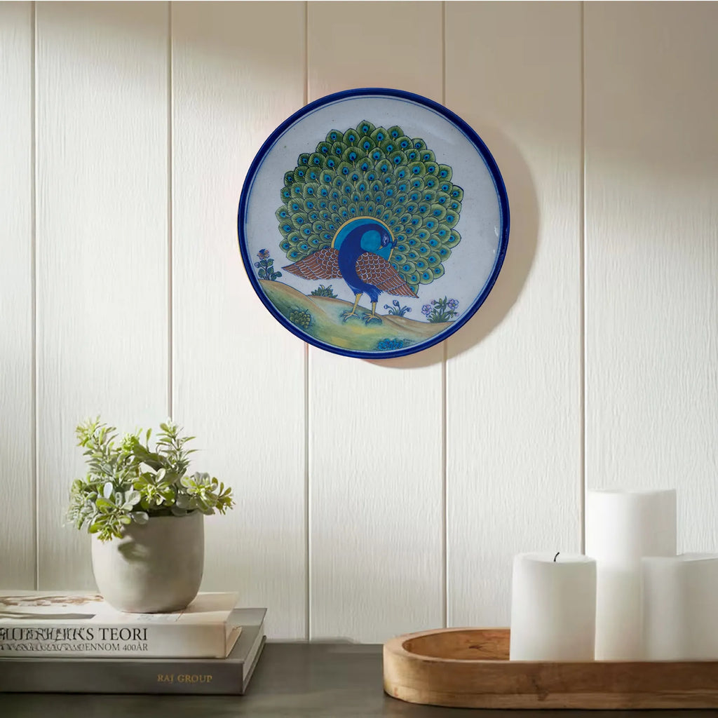 Blue Pottery - PEACOCK BY SHILP GURU GOPAL SAINI