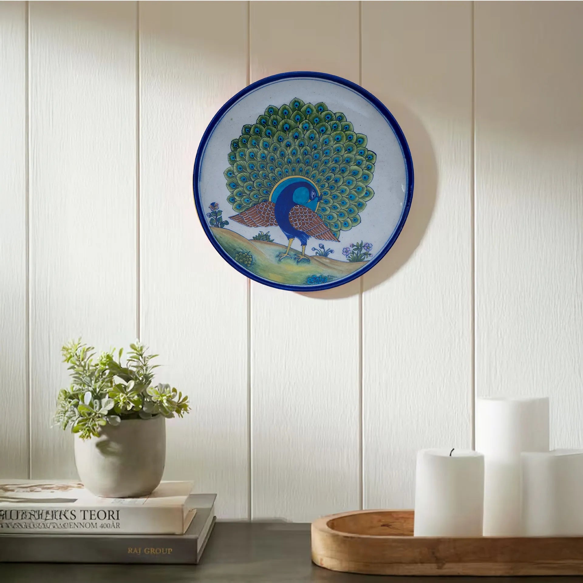 Blue Pottery - PEACOCK BY SHILP GURU GOPAL SAINI