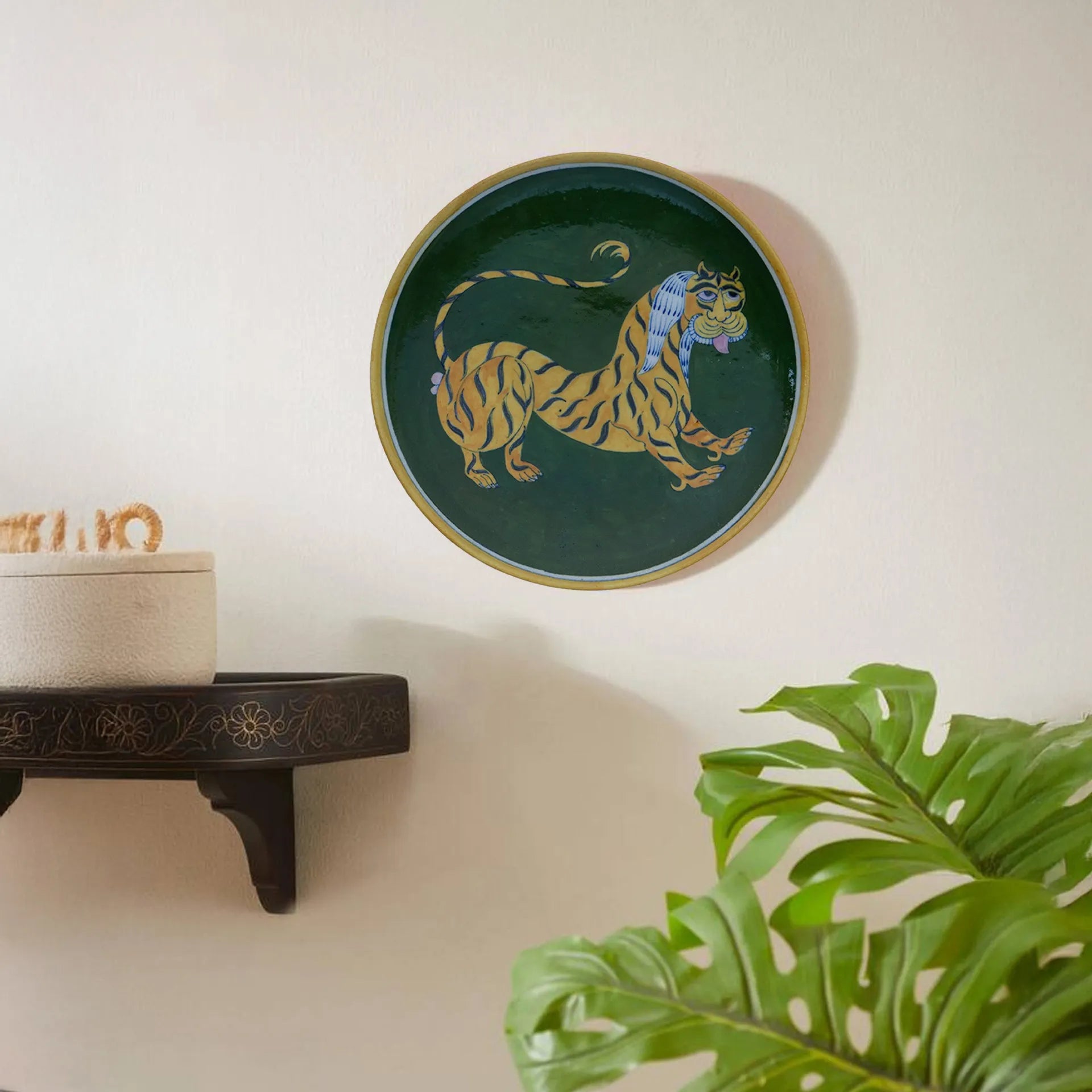 Blue Pottery - FOLK TIGER BY SHILP GURU GOPAL SAINI