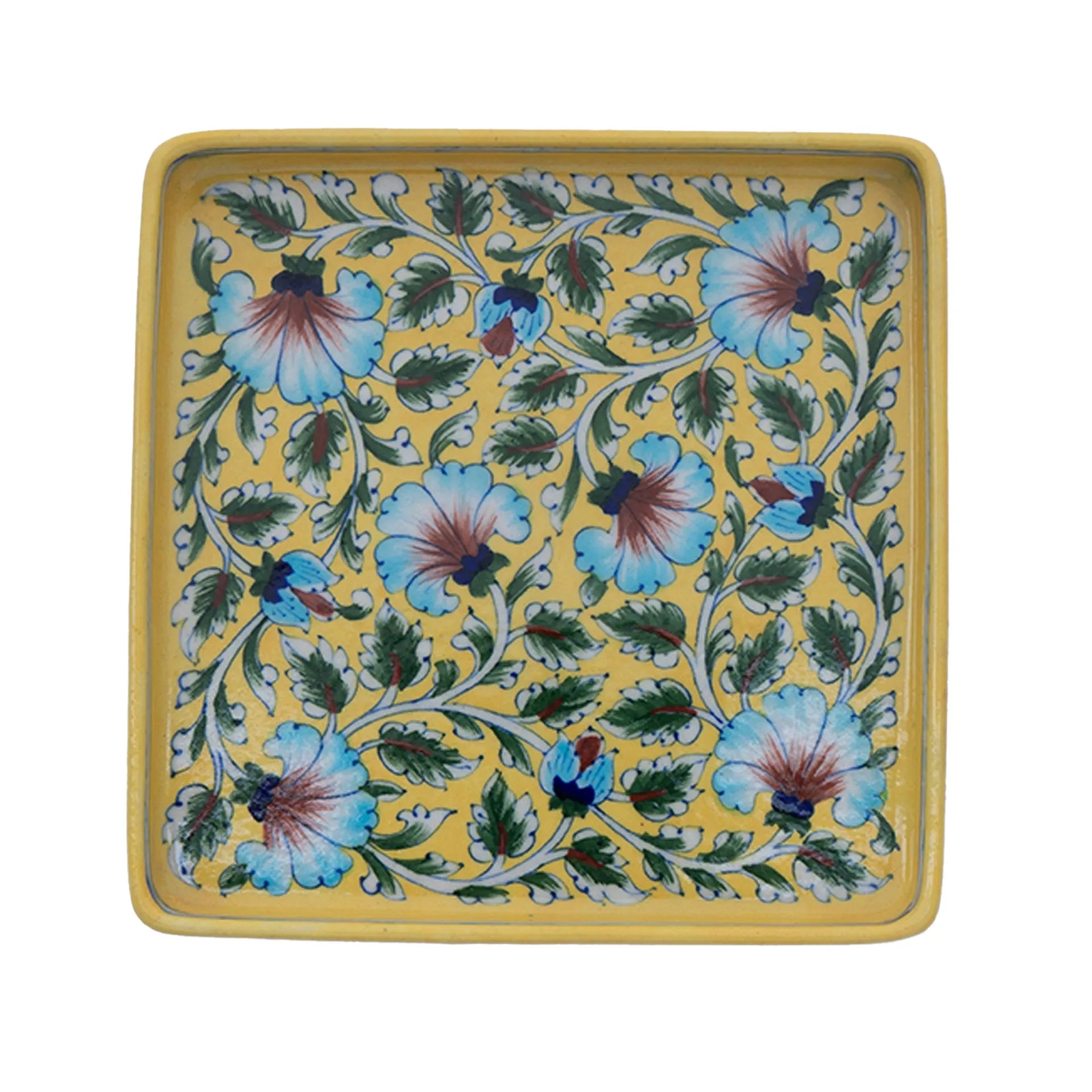 Blue Pottery - TRAY 9 BY 9 INCHES