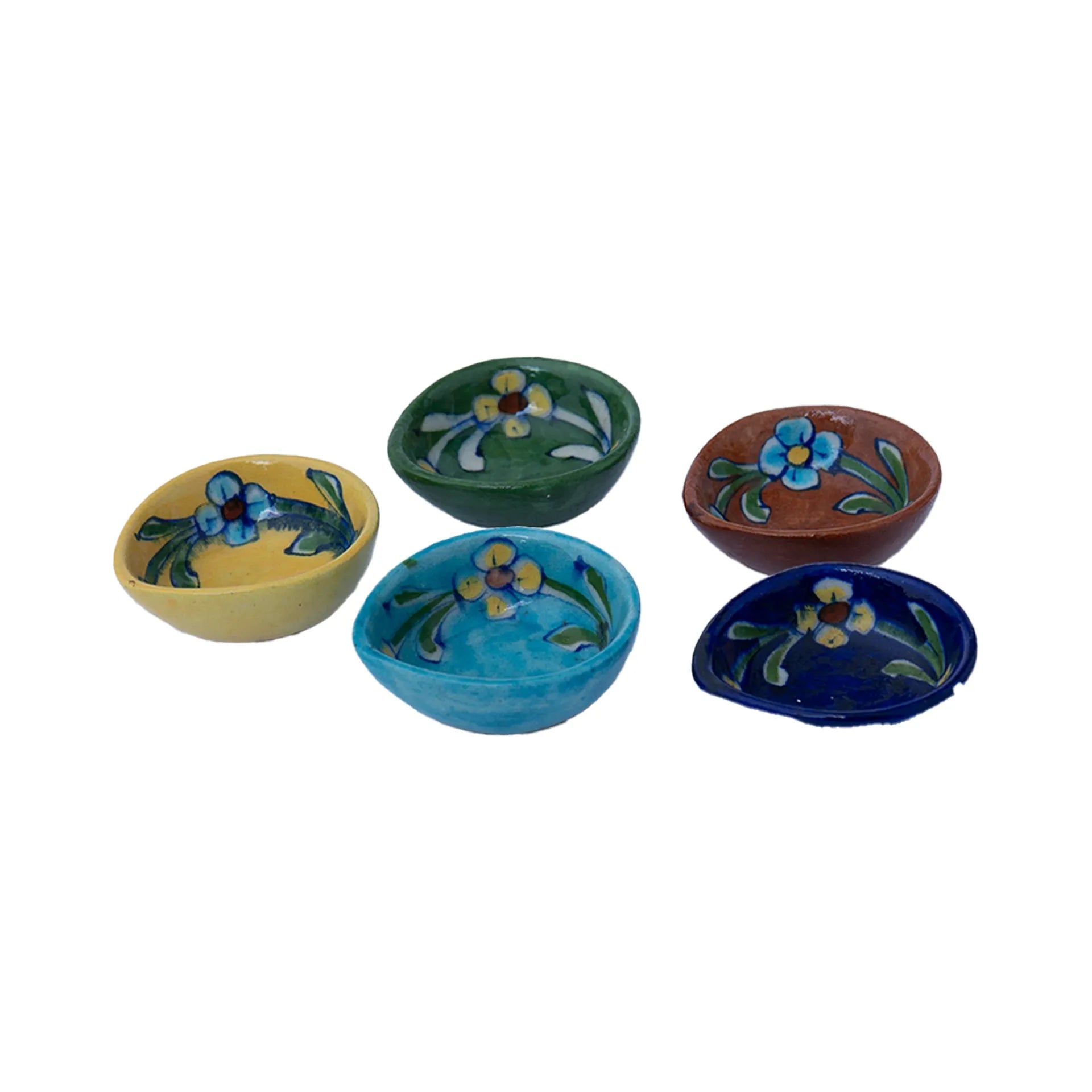 Blue Pottery - Diya set of 5