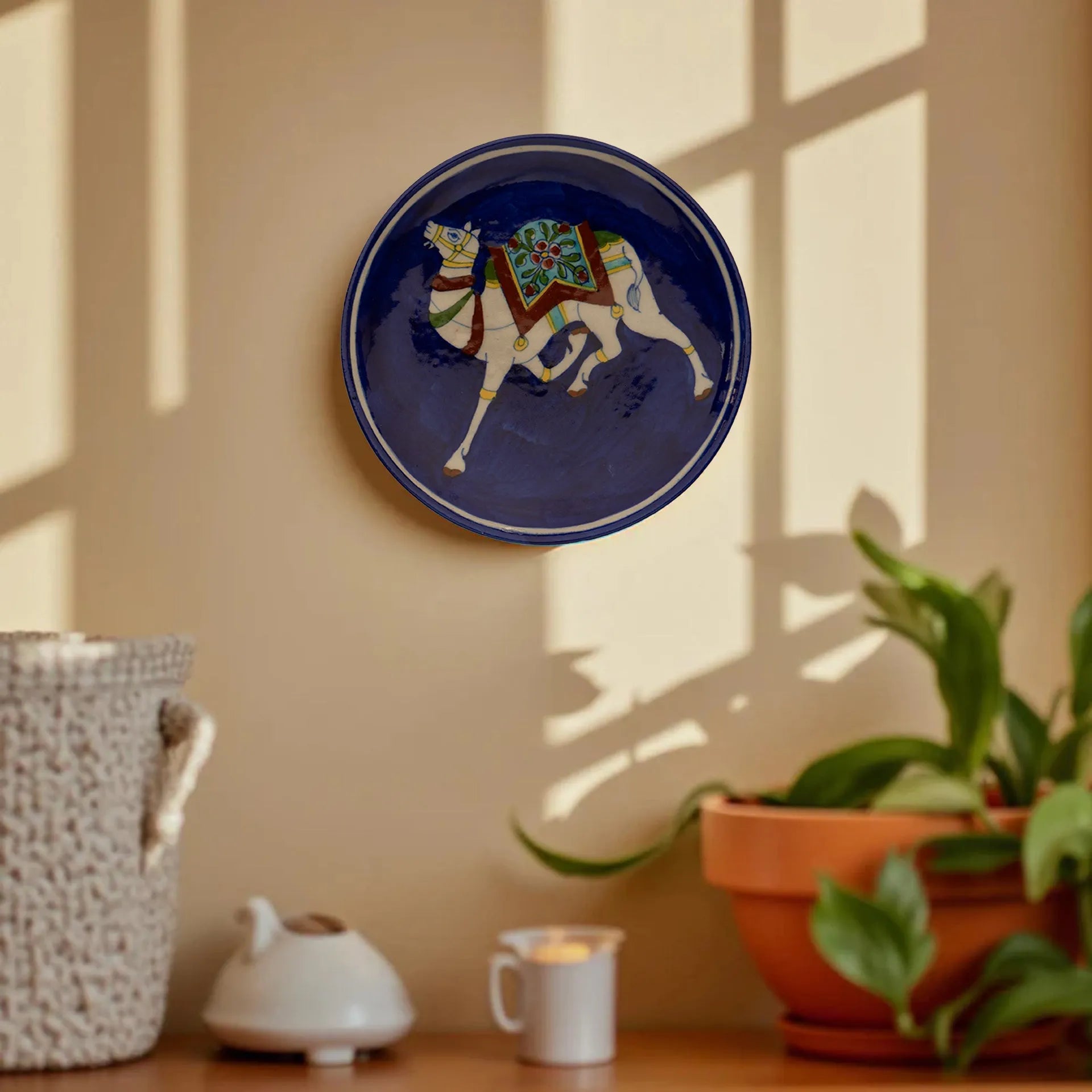 Blue Pottery - Plate 8 Inches