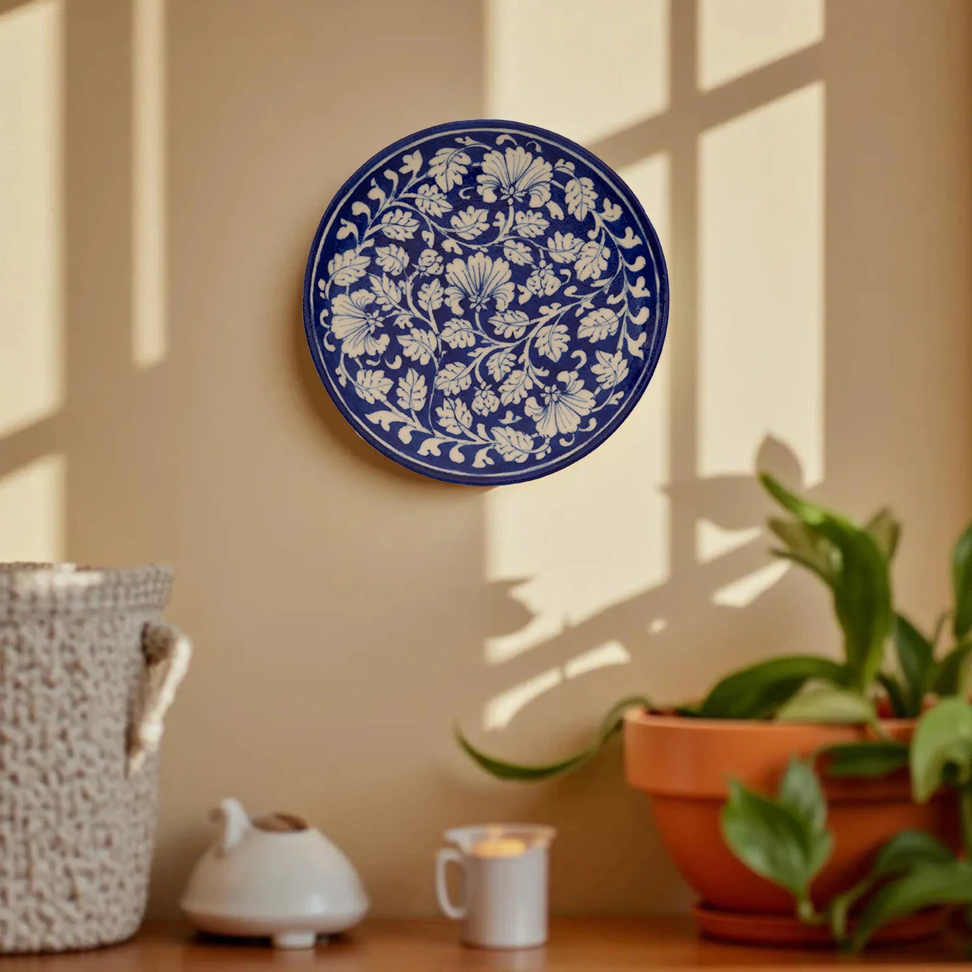 Blue Pottery - PLATE 8 INCHES