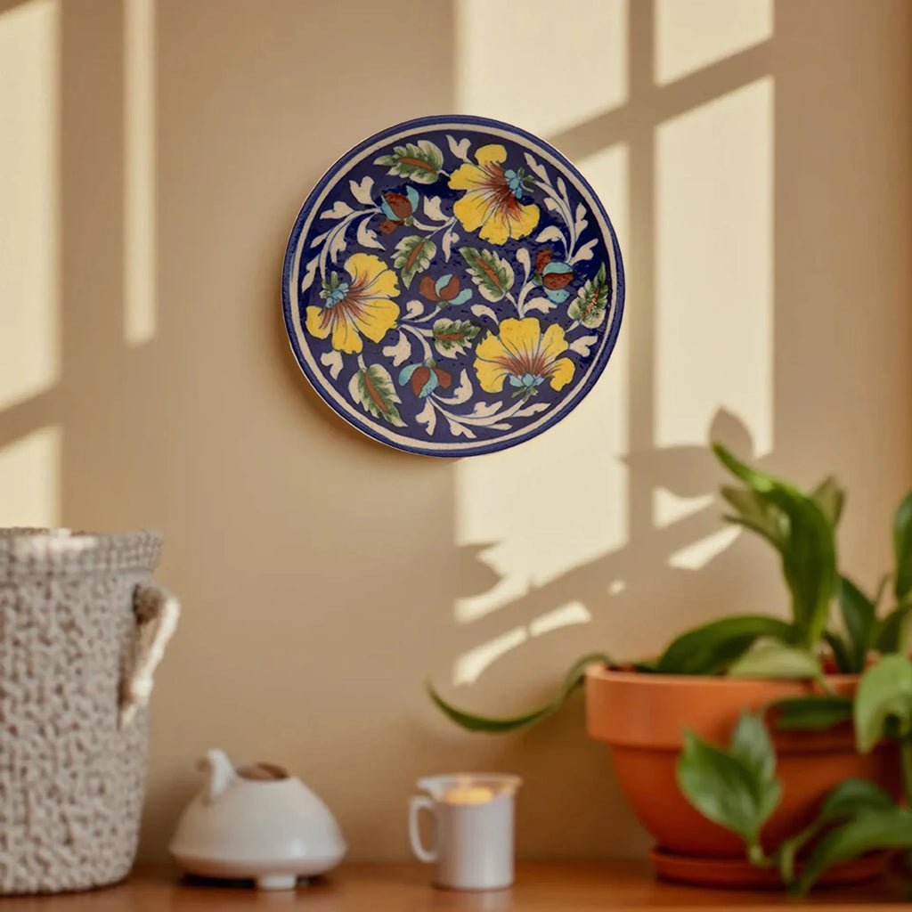 Blue Pottery - PLATE 6 INCHES