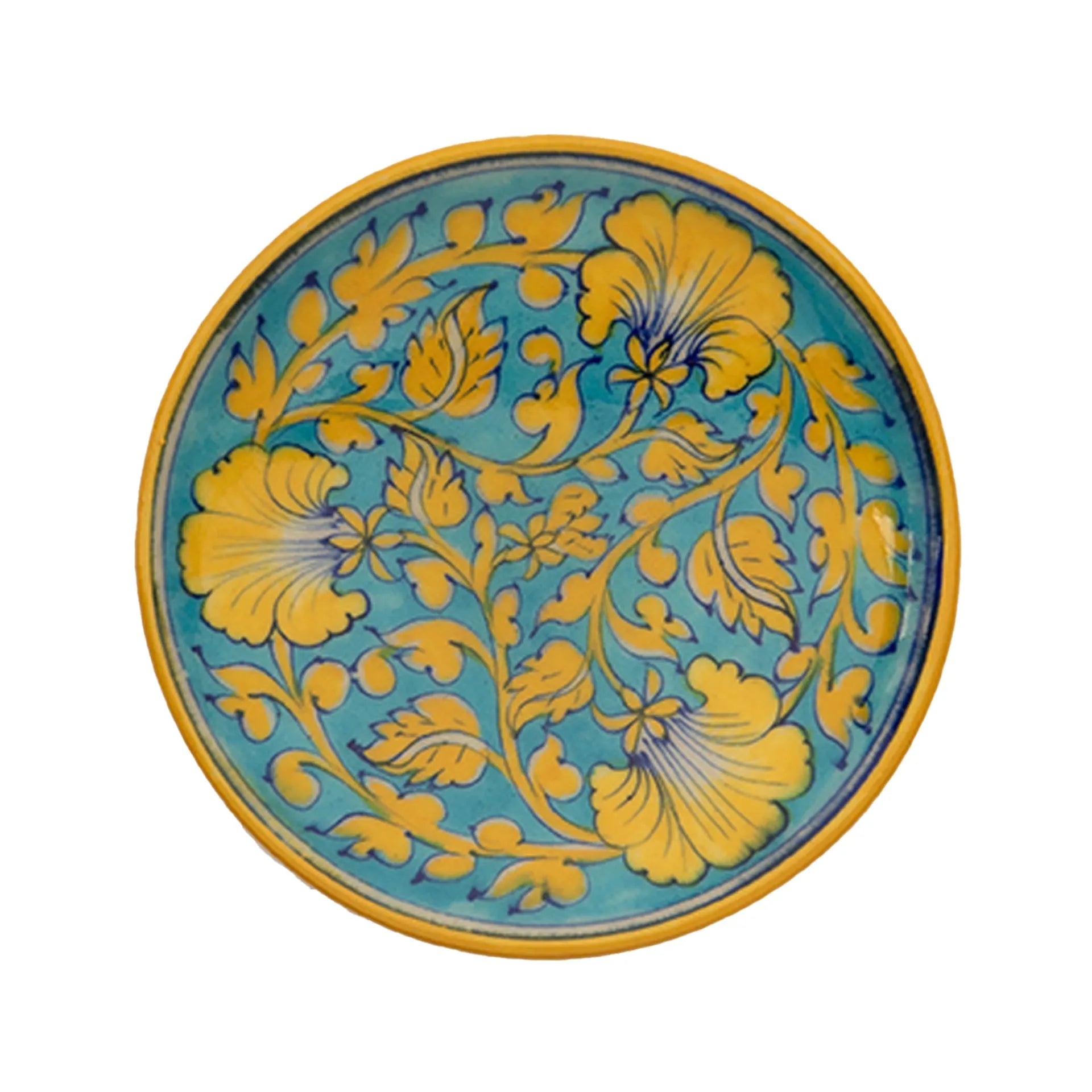 Blue Pottery - PLATE 6 INCHES