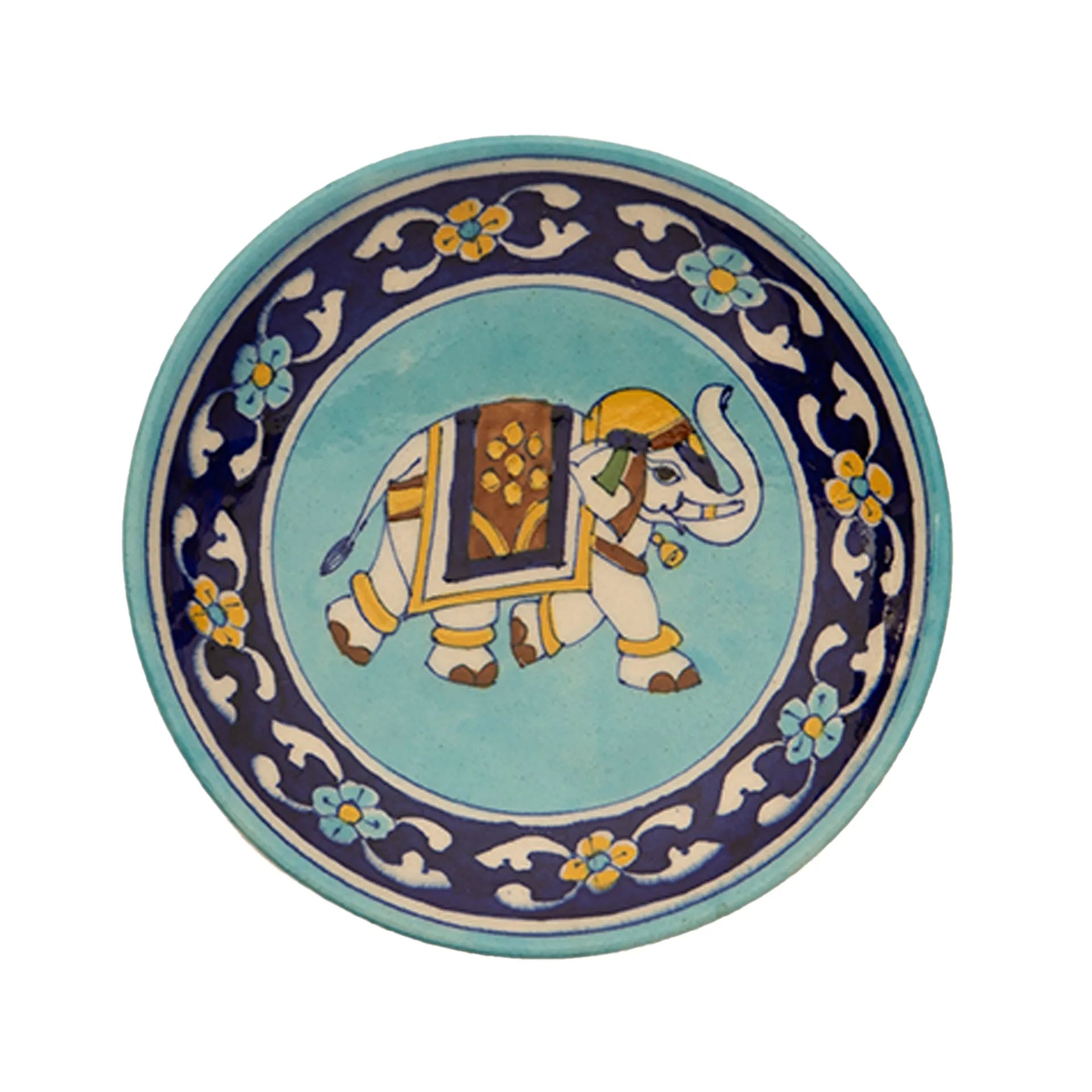 Blue Pottery - PLATE 6 INCHES