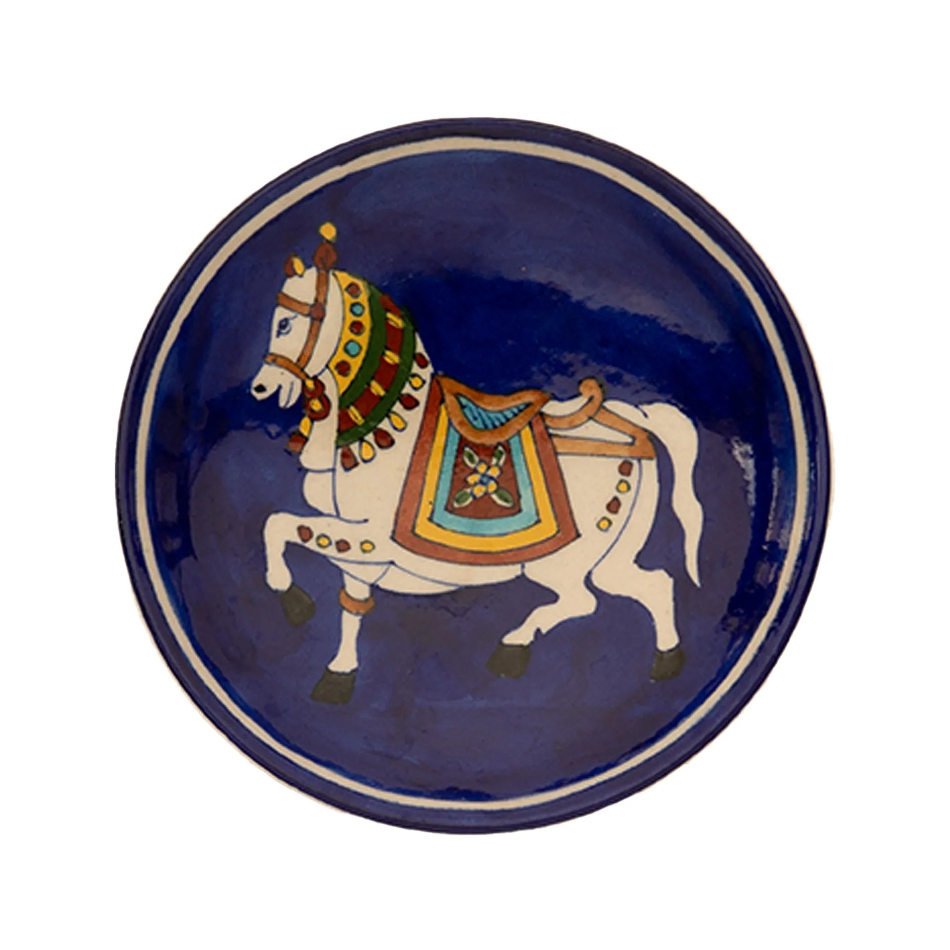 Blue Pottery - PLATE 6 INCHES