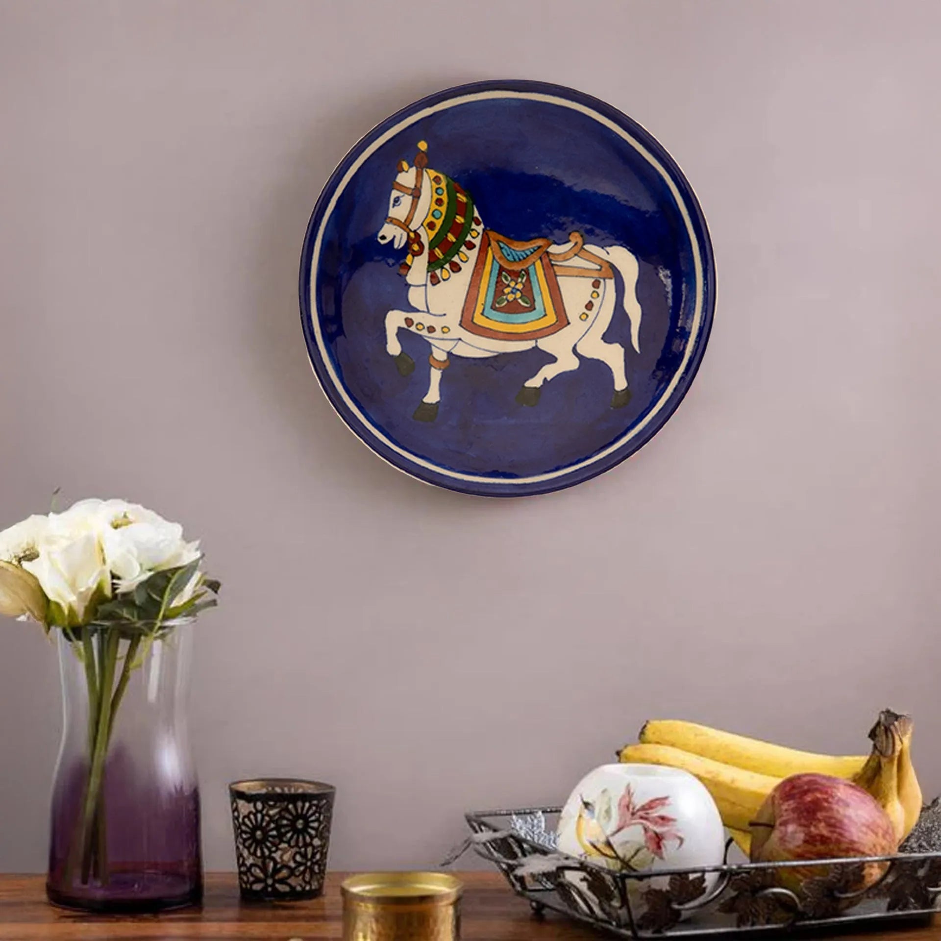 Blue Pottery - PLATE 6 INCHES