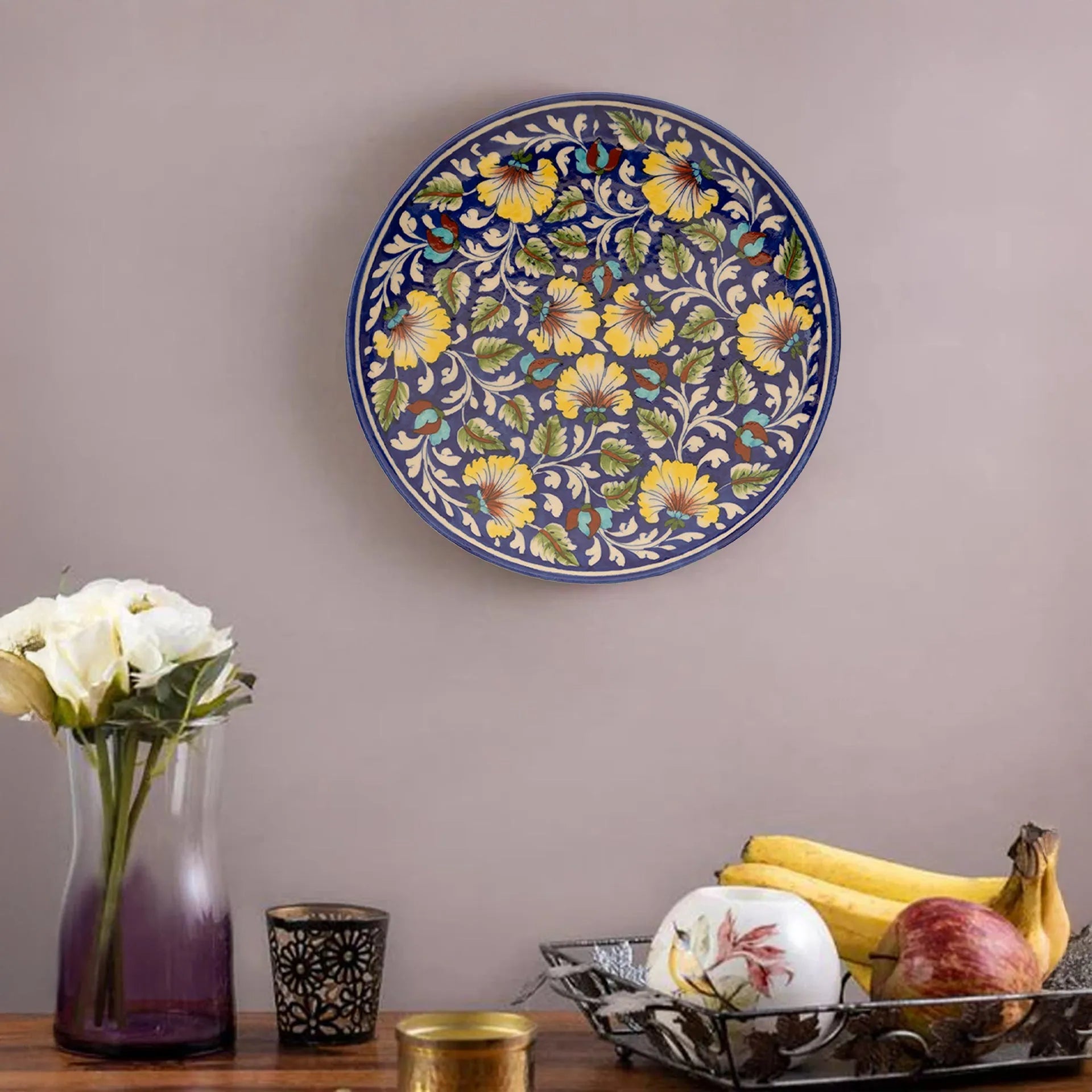 Blue Pottery - PLATE 12 INCHES
