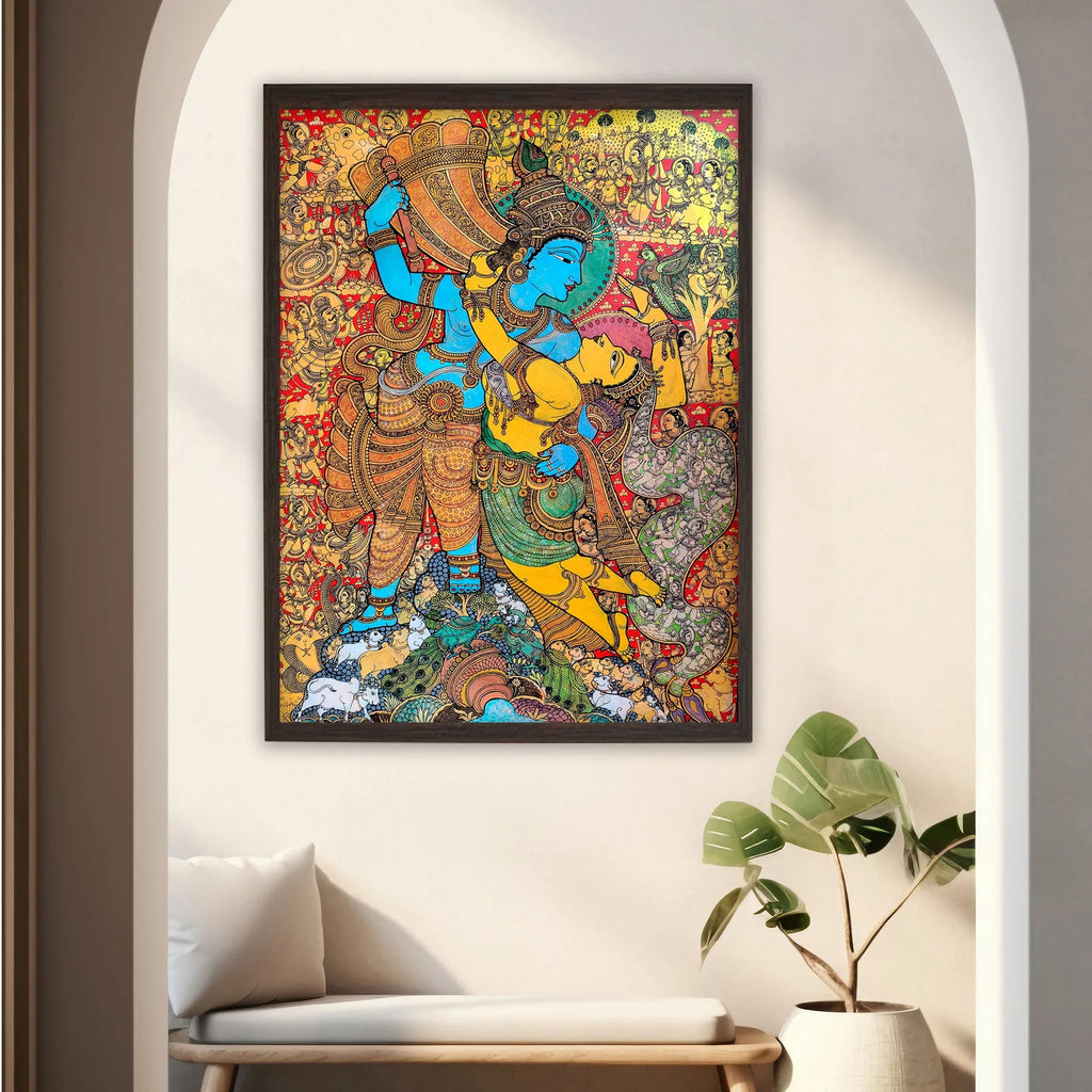 Kalamkari - Radha Krishna