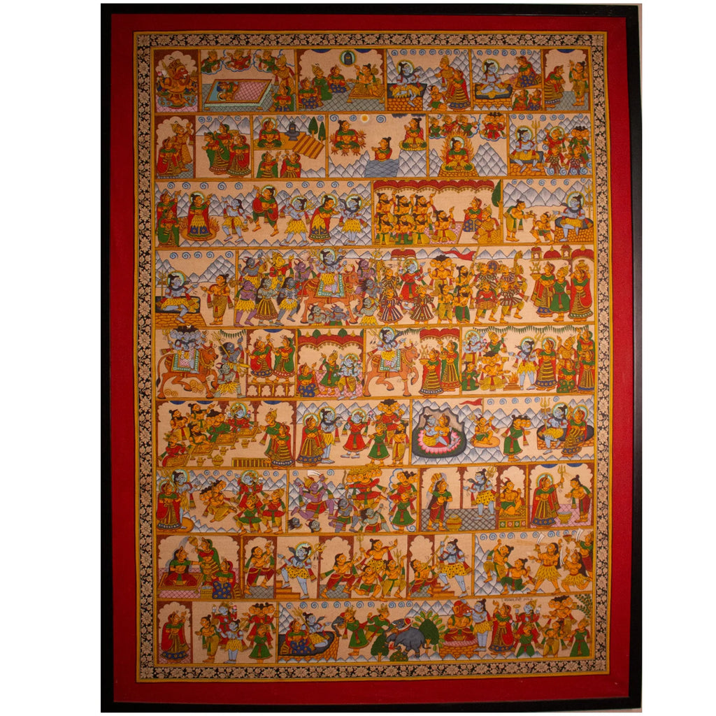 Phad - Shiv Parvati Vivaahand birth of ganesha