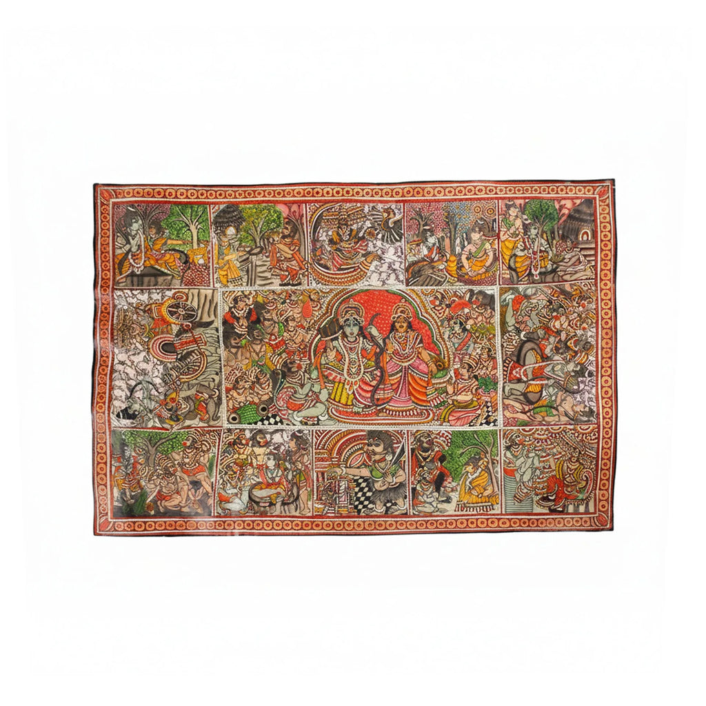 Leather Puppetry - Ramayanam Story- wall painting both side same
