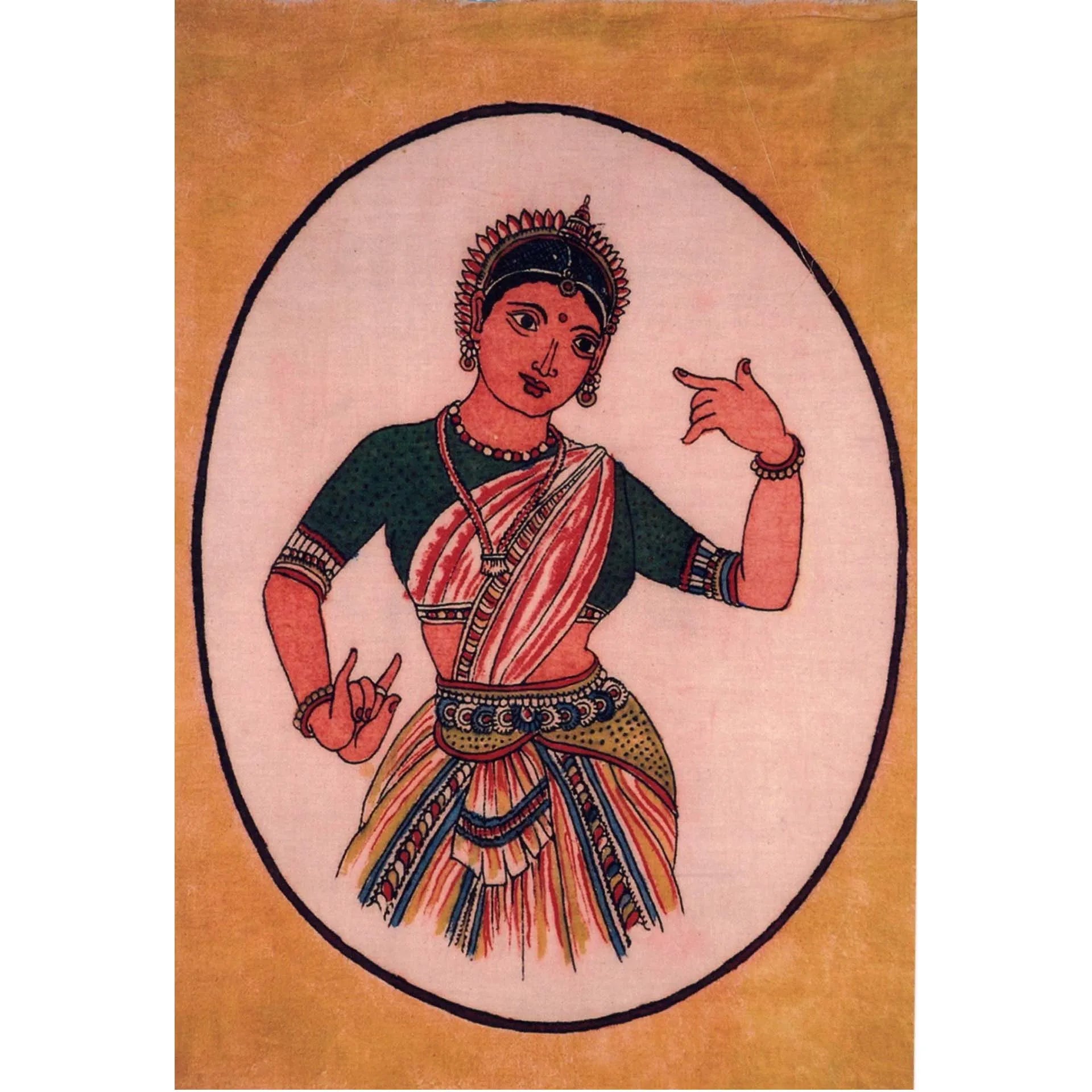 Kalamkari - Dancing beauty