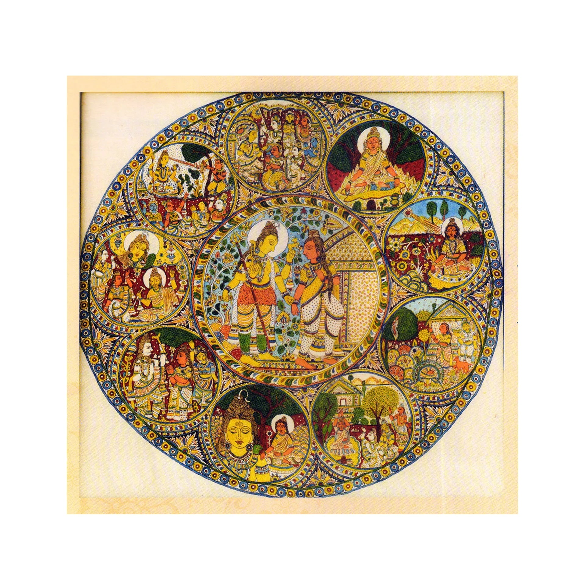 Kalamkari - Parvati Tapah Falodayam