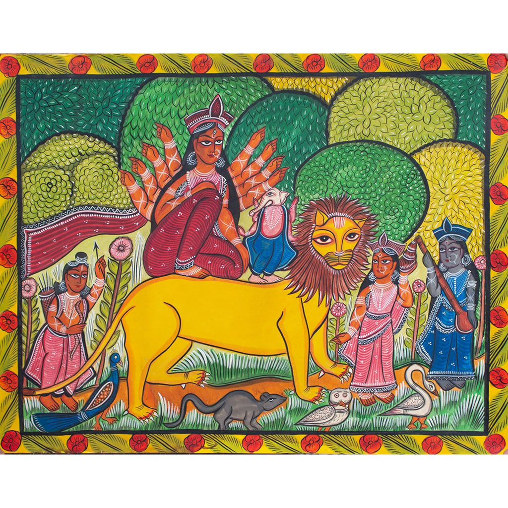 Bengal Pattachitra - Durga Mata