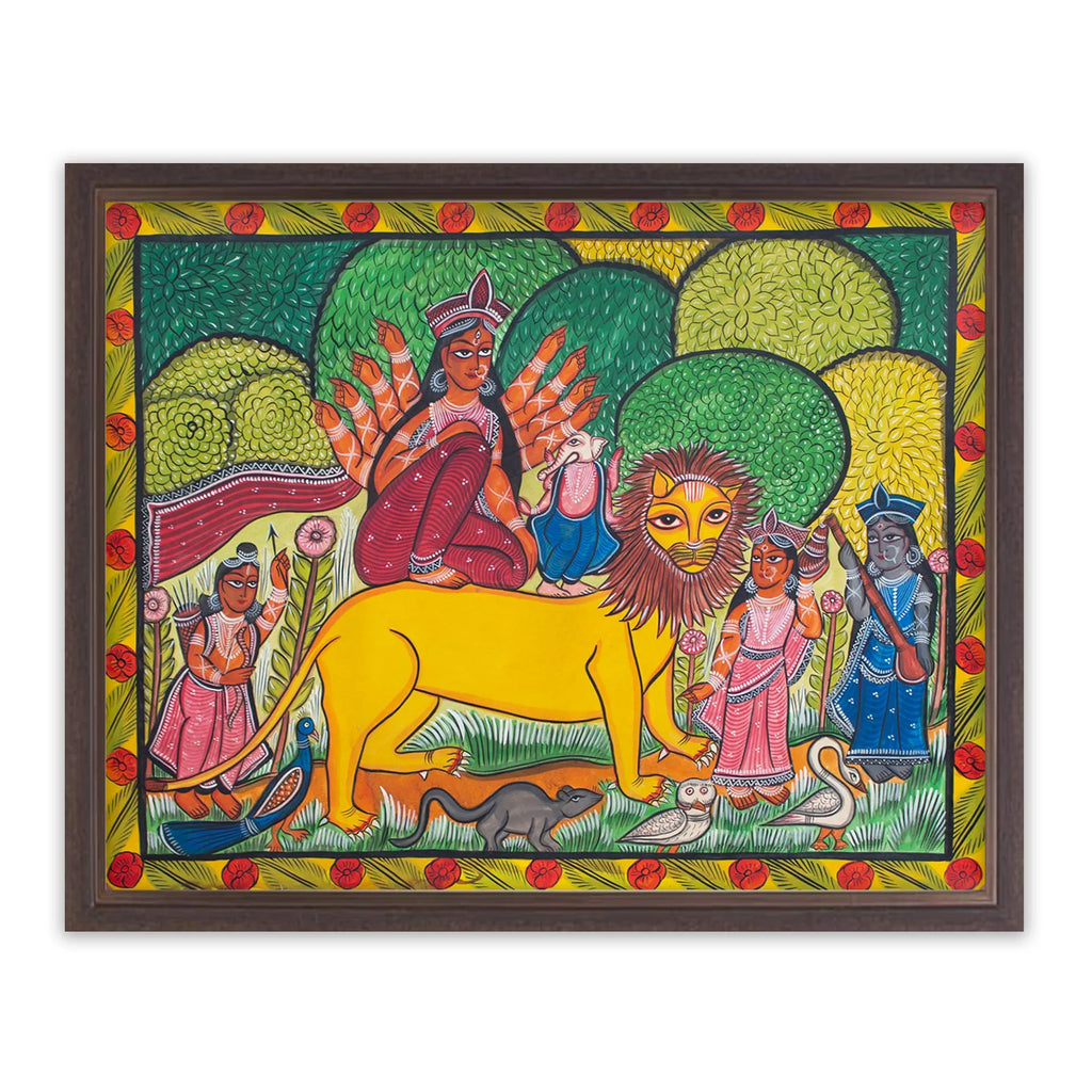 Bengal Pattachitra - Durga Mata