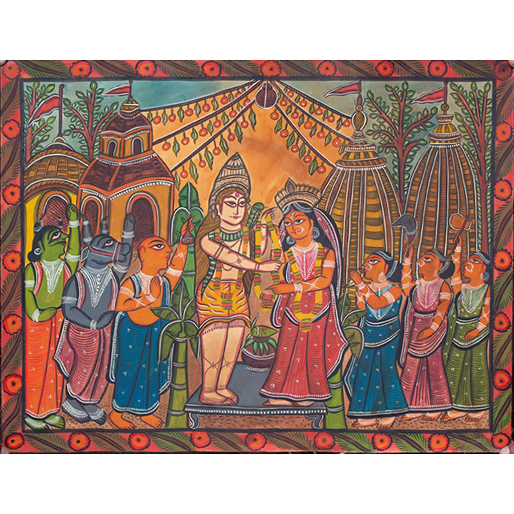 Bengal Pattachitra - Shiv Vivaah