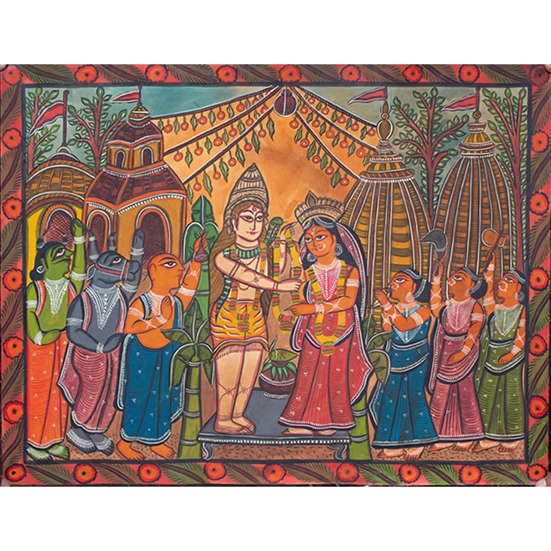 Bengal Pattachitra - Shiv Vivaah