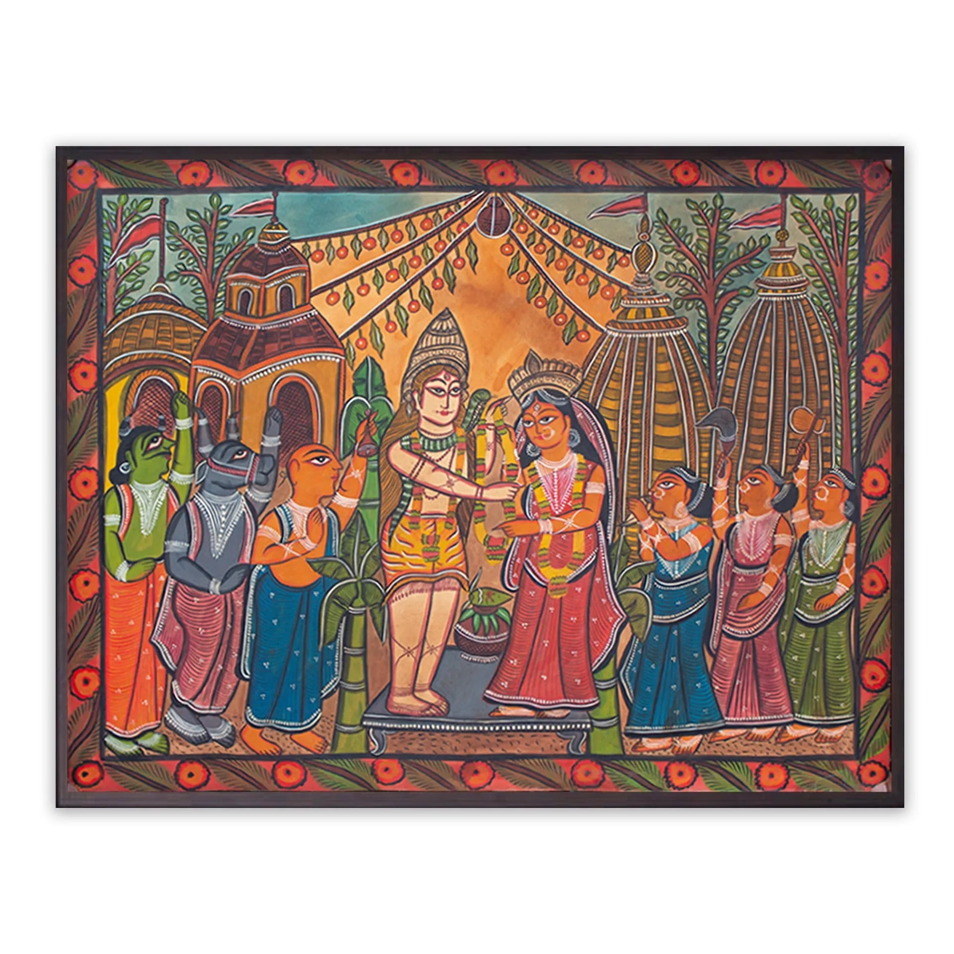 Bengal Pattachitra - Shiv Vivaah