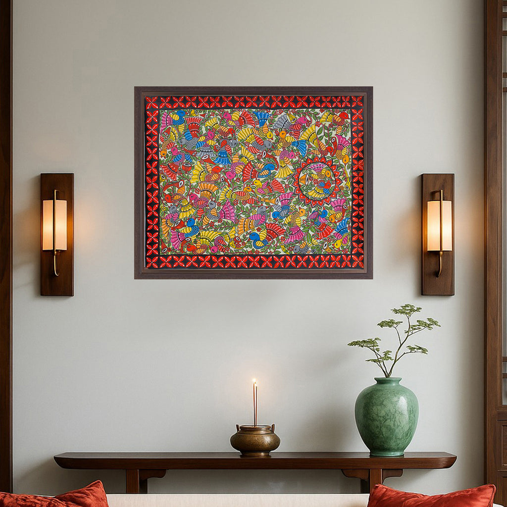 Bengal Pattachitra - Panchi Ki Shaadi