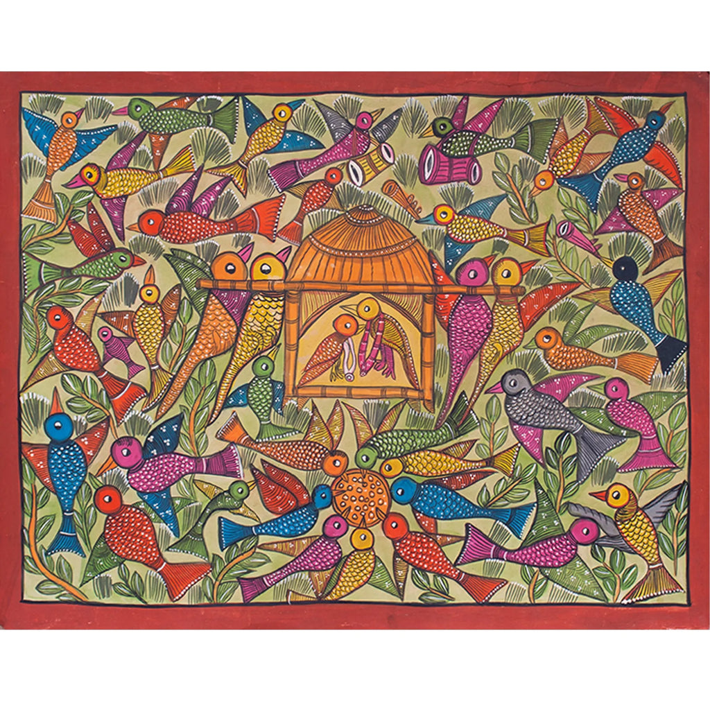 Bengal Pattachitra - Panchi Ki Shaadi