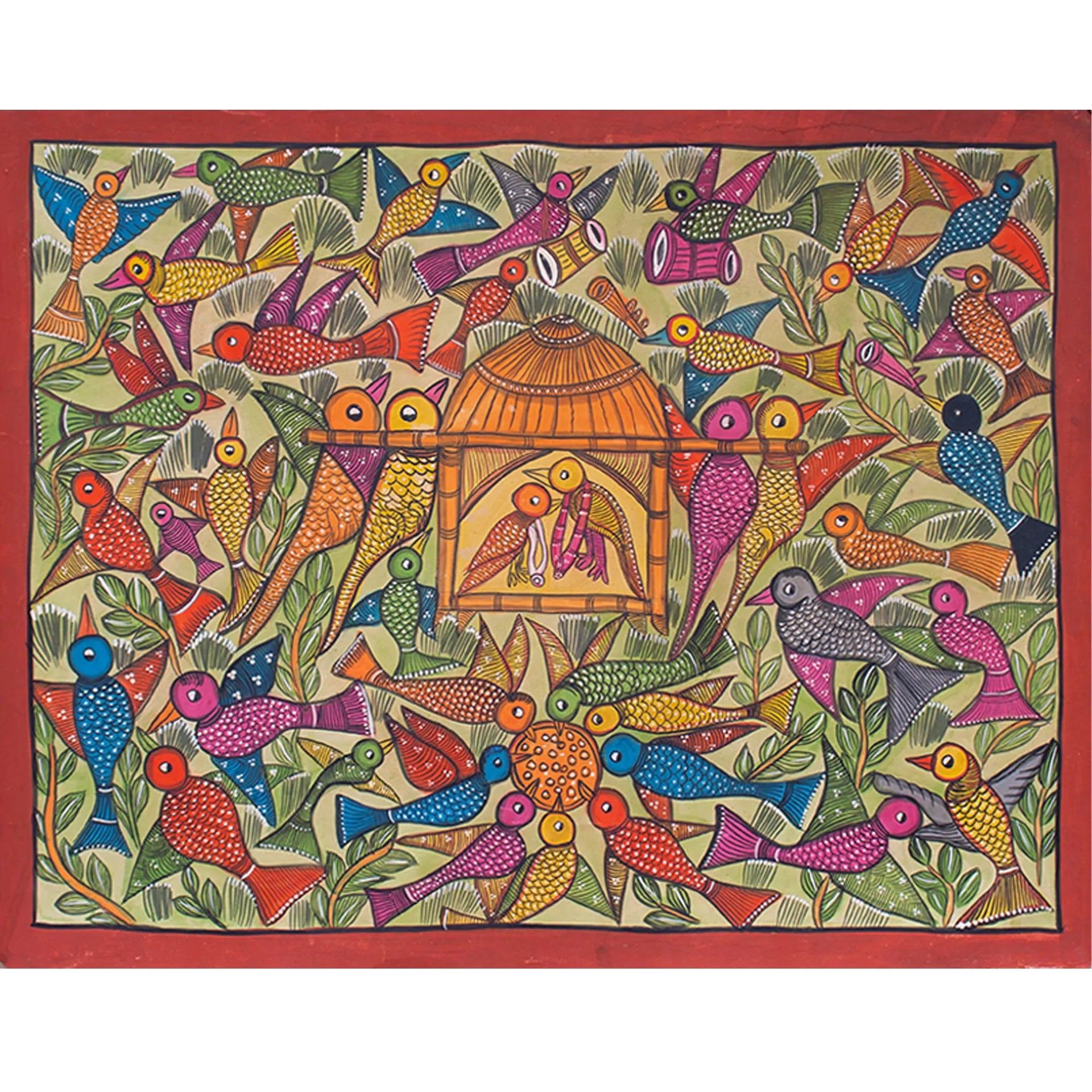 Bengal Pattachitra - Panchi Ki Shaadi