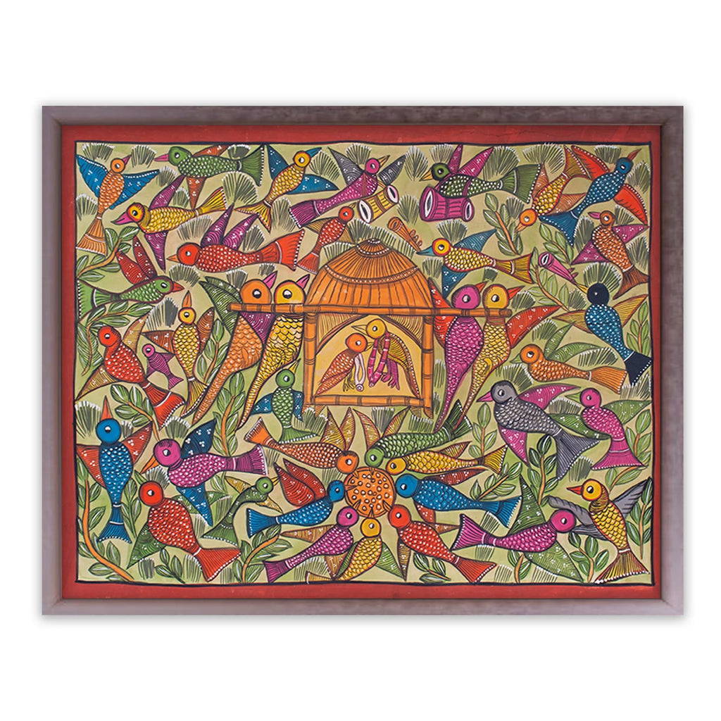 Bengal Pattachitra - Panchi Ki Shaadi