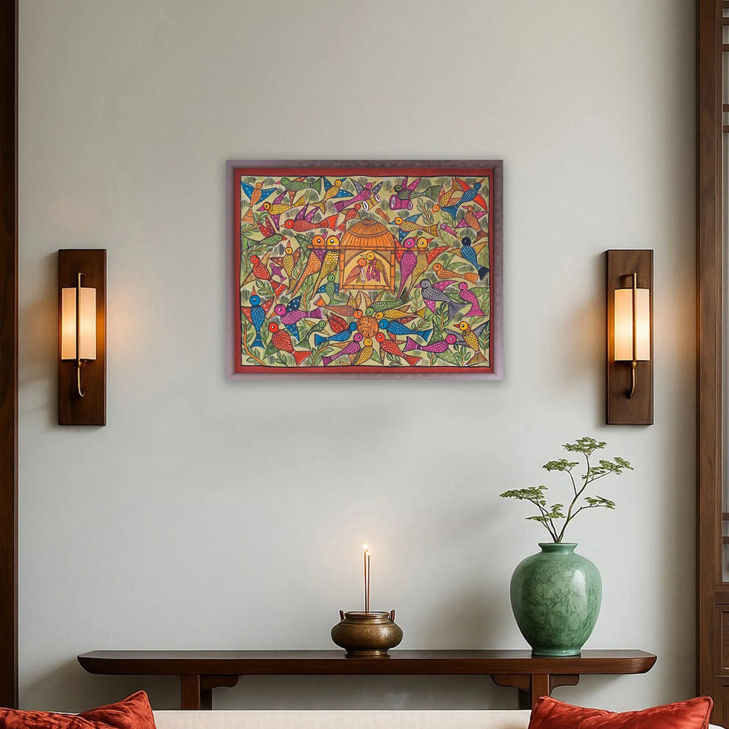 Bengal Pattachitra - Panchi Ki Shaadi