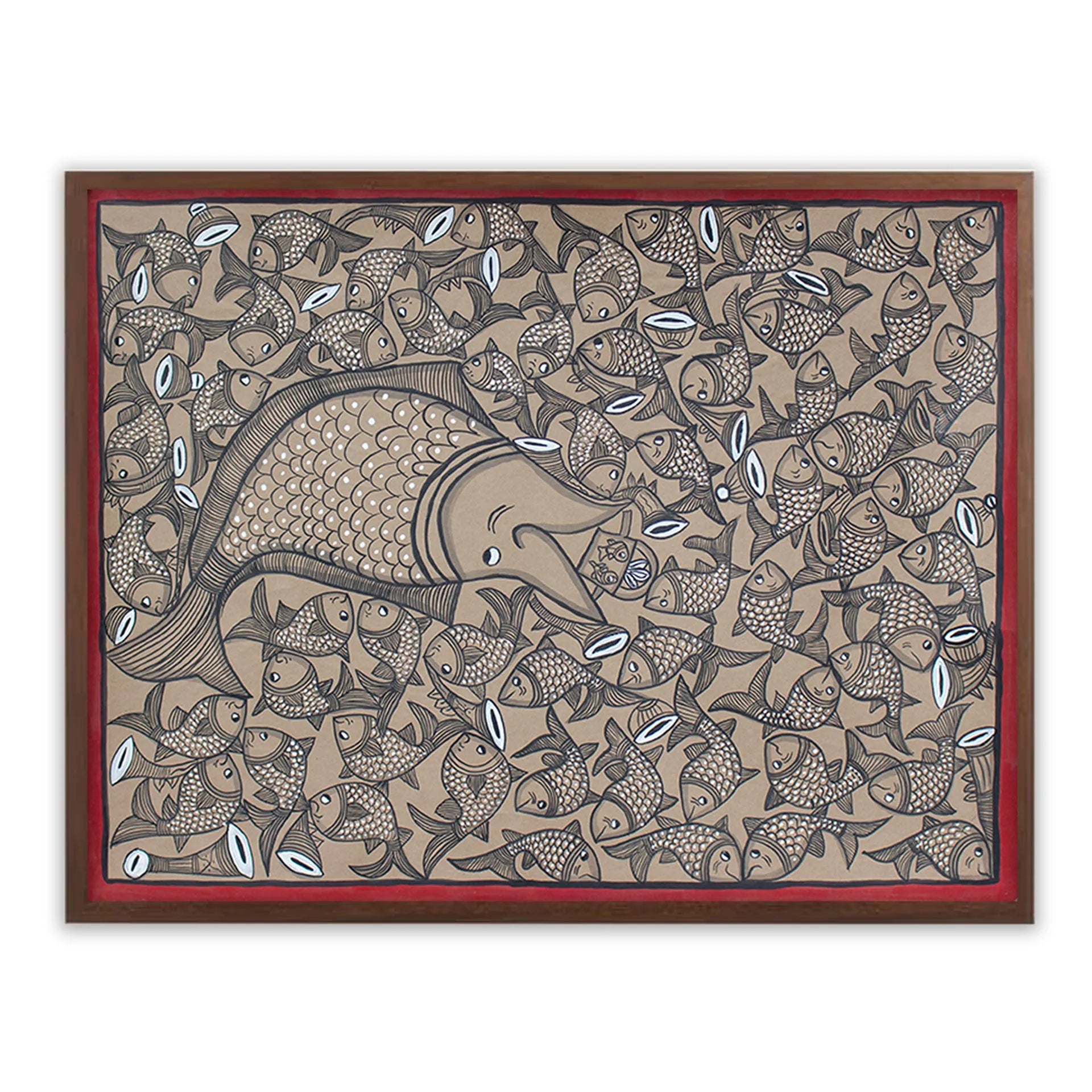 Bengal Pattachitra - Fish marriage