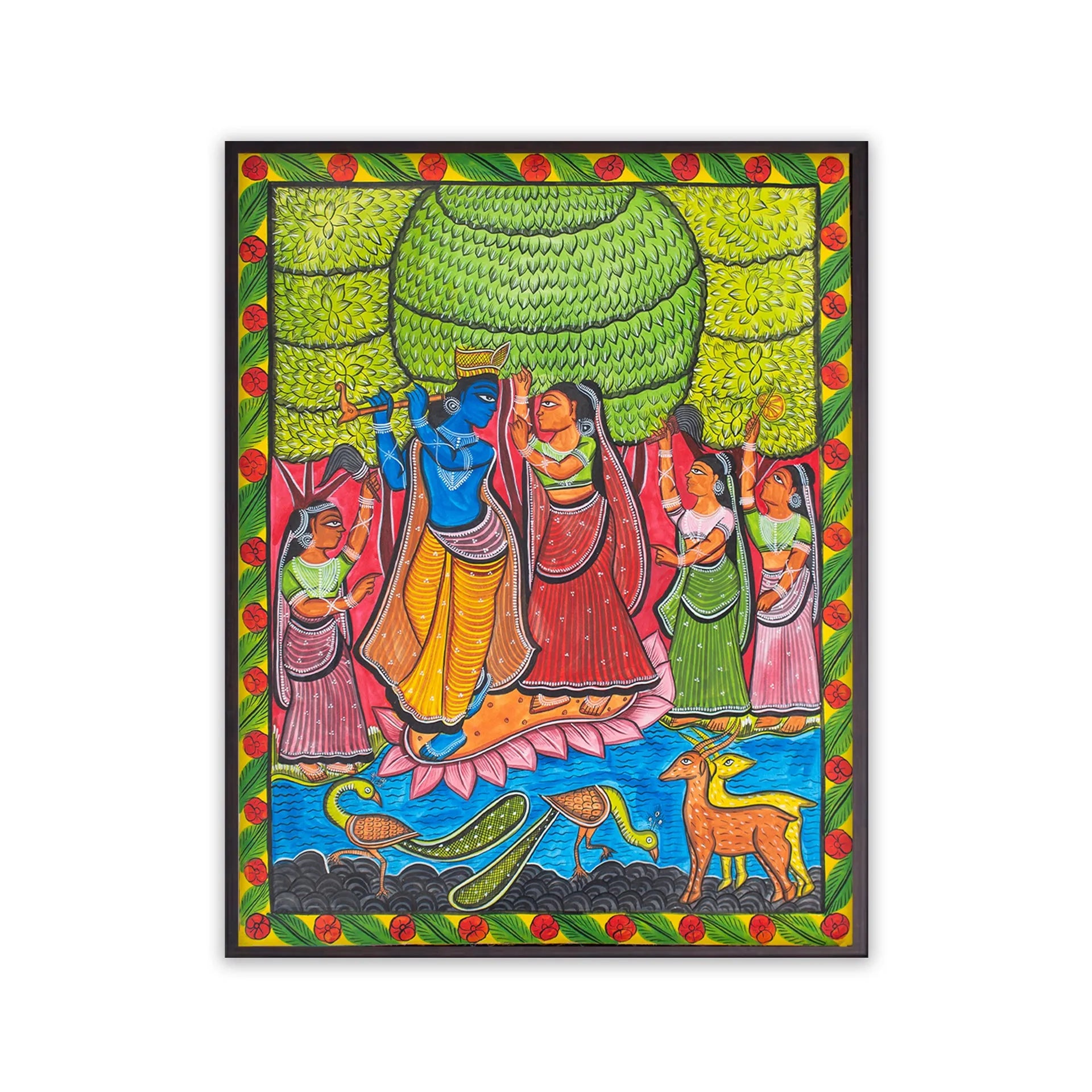 Bengal Pattachitra - Radha Krishna