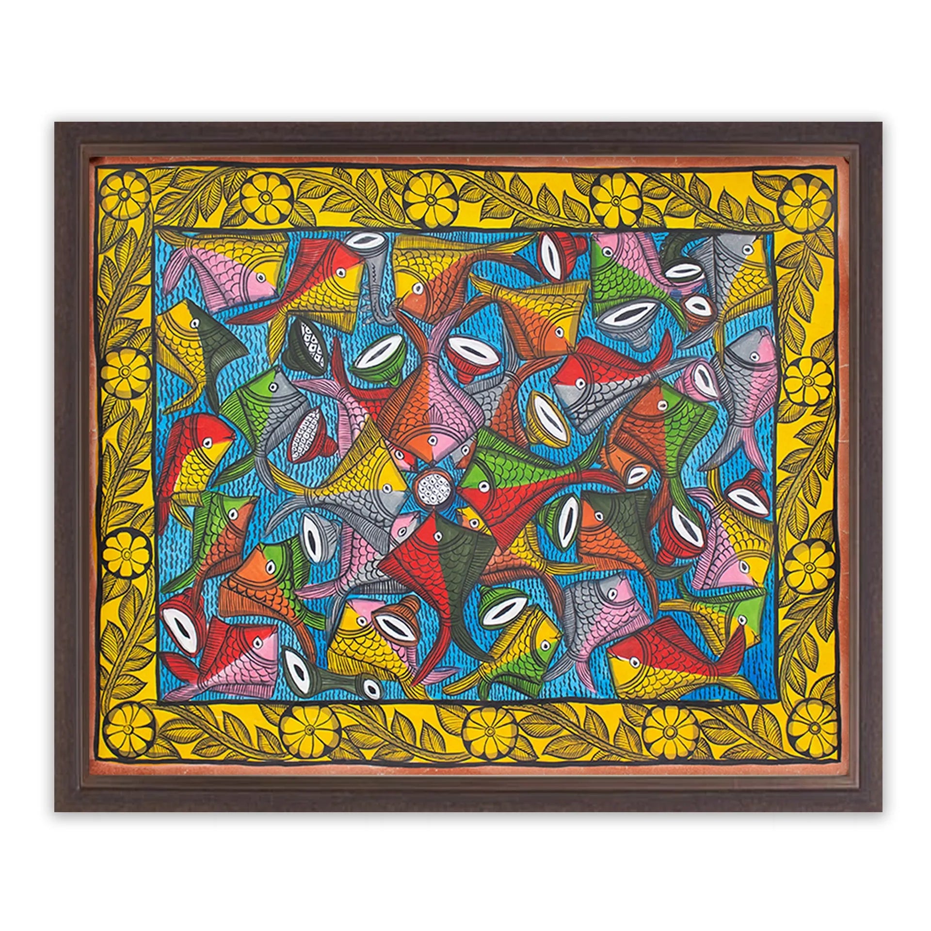 Bengal Pattachitra - Fish marriage