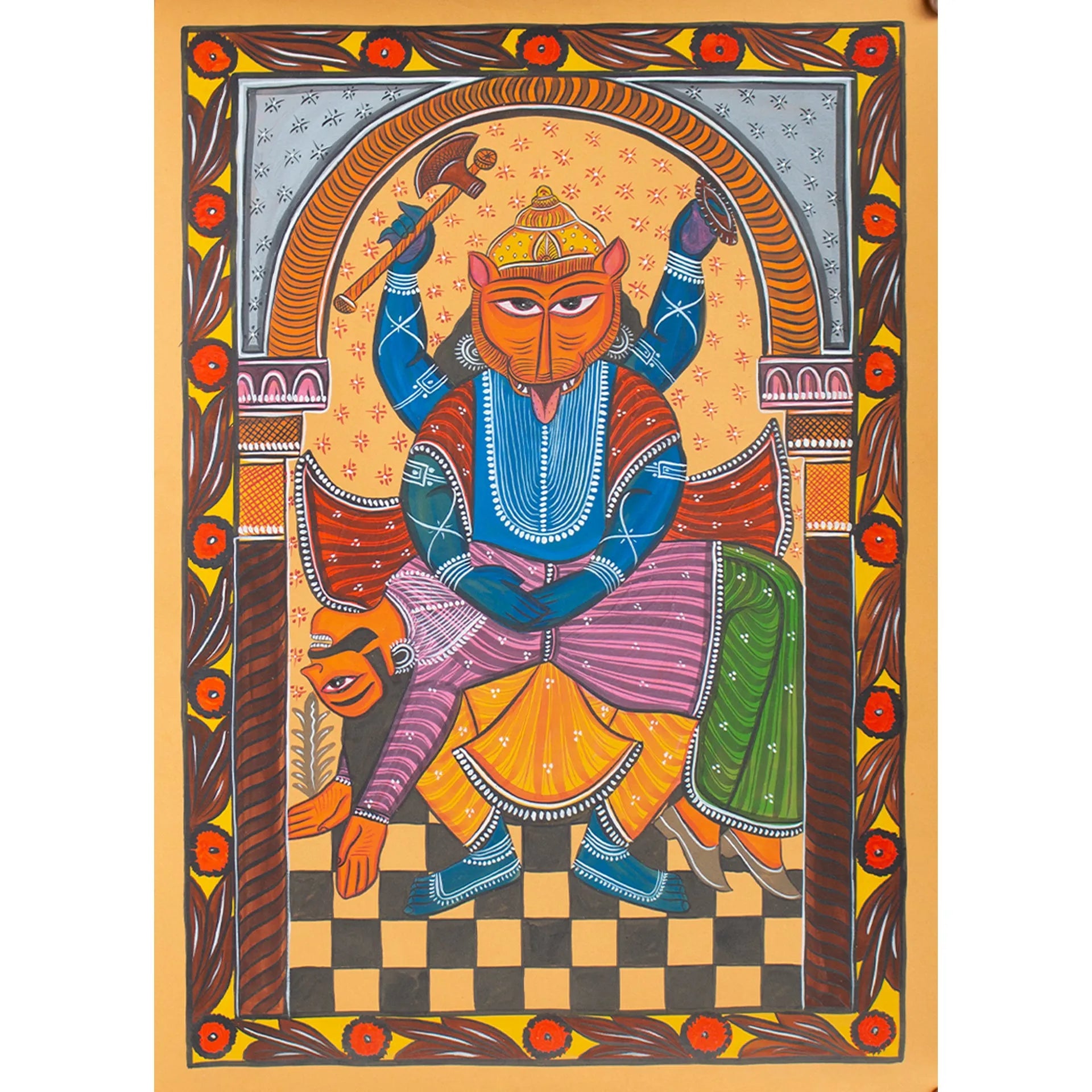 Bengal Pattachitra - Narsimha