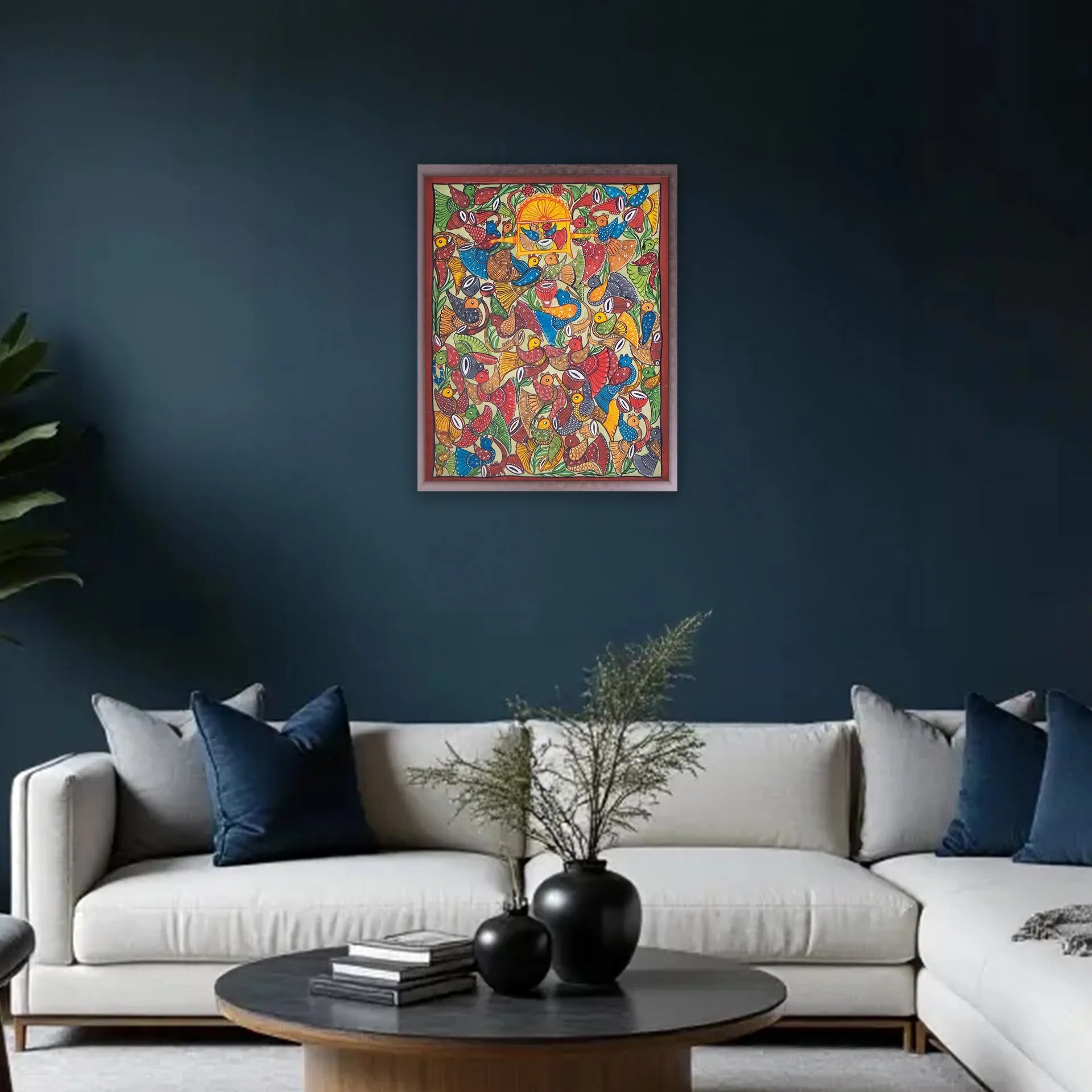 Bengal Pattachitra - Bird Marriage