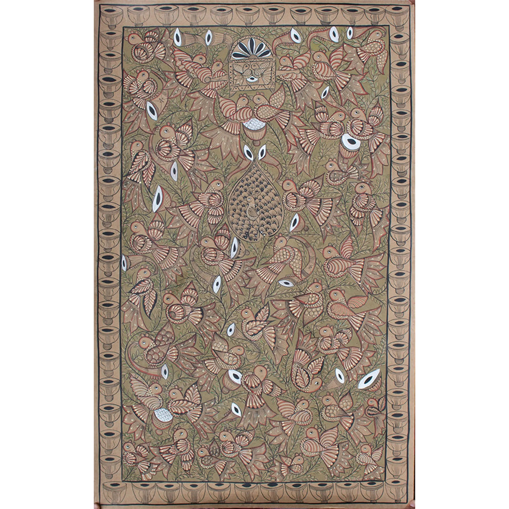 Bengal Pattachitra - Bird Marriage