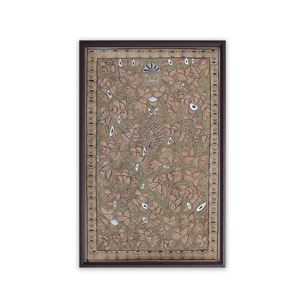 Bengal Pattachitra - Bird Marriage