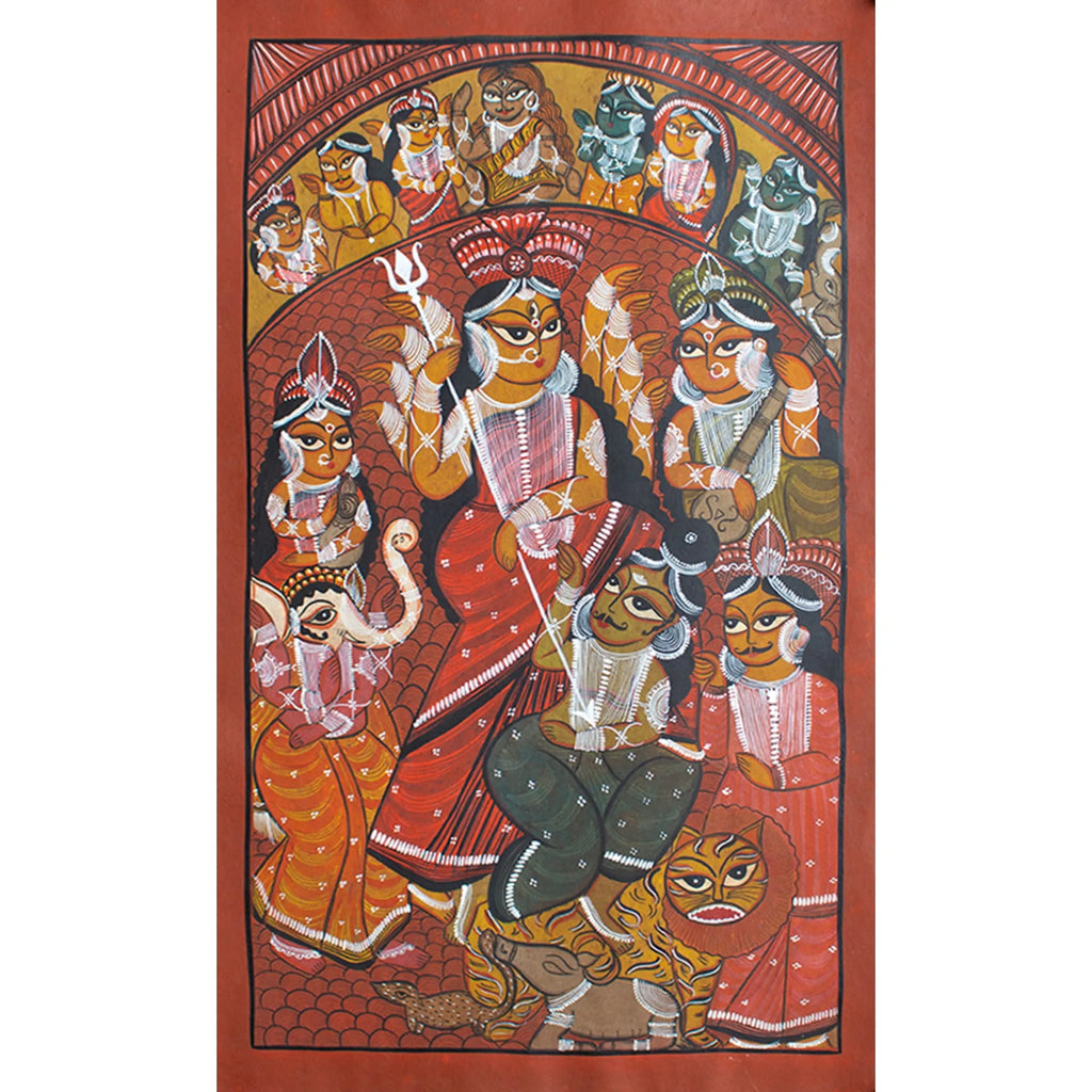 Bengal Pattachitra - Durga Ji Story