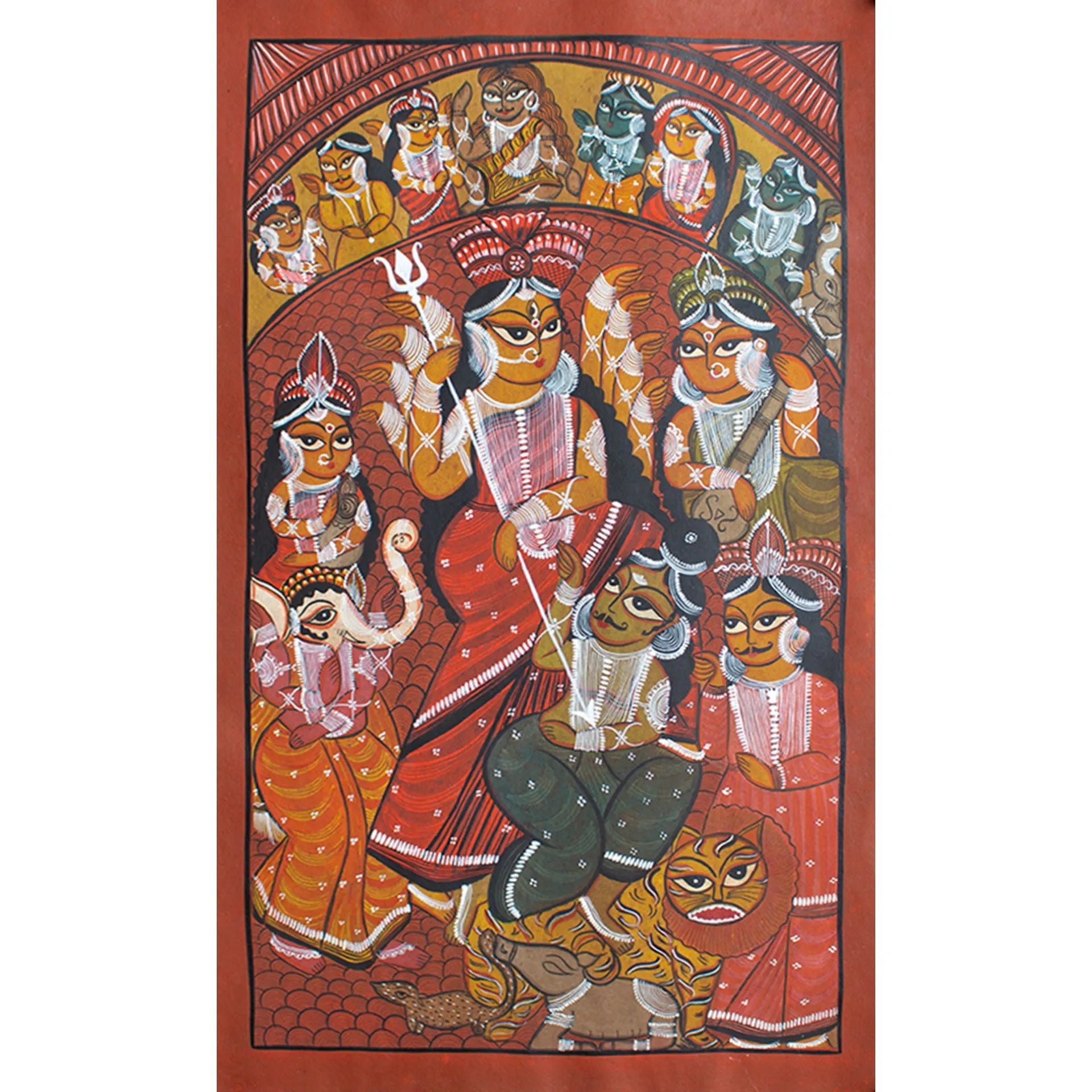 Bengal Pattachitra - Durga Ji Story