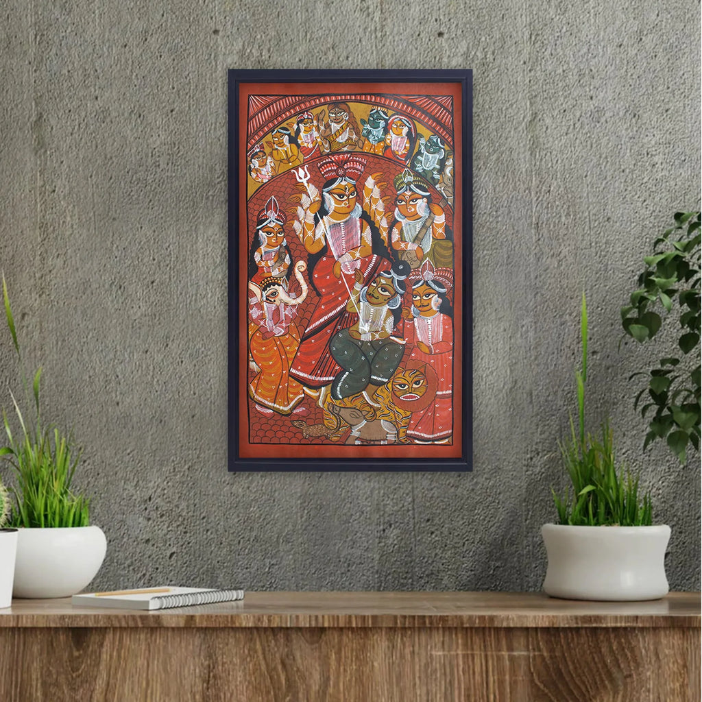 Bengal Pattachitra - Durga Ji Story
