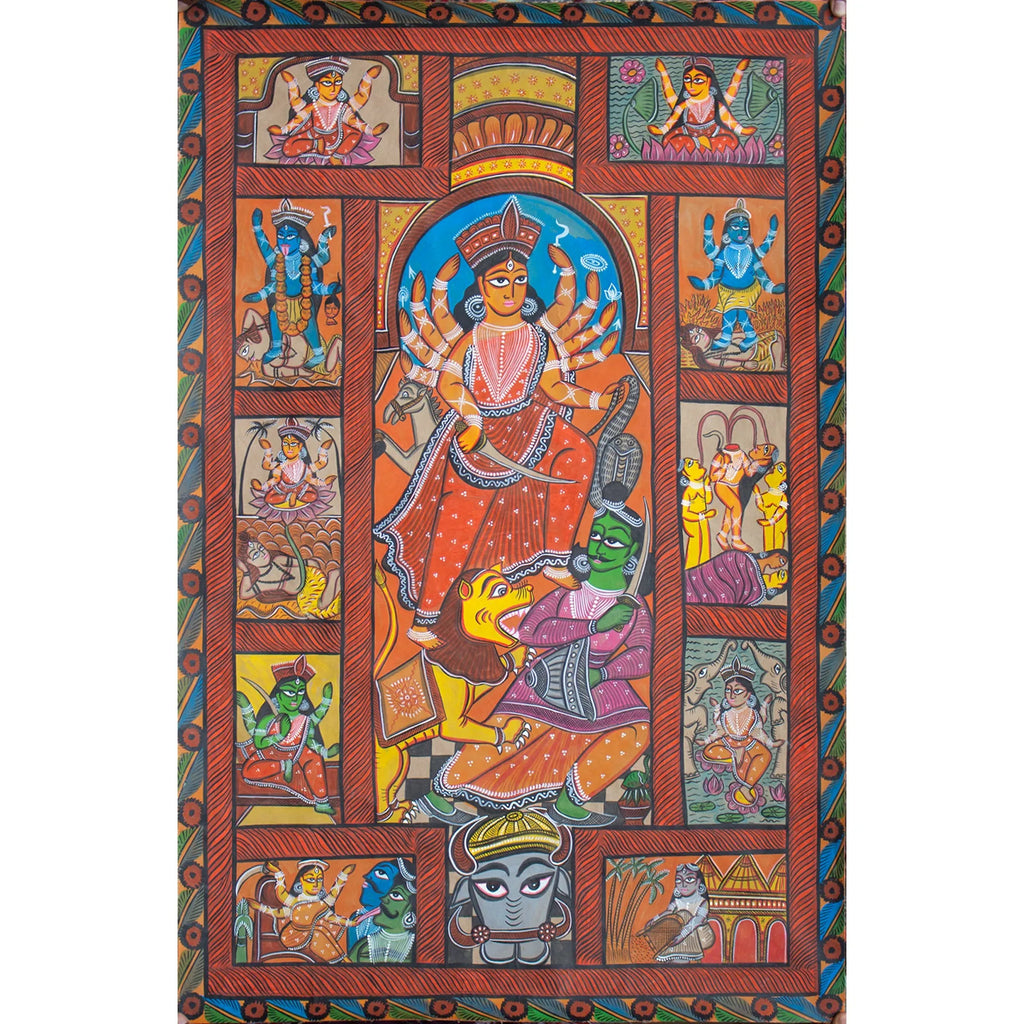 Bengal Pattachitra - Durga Maa