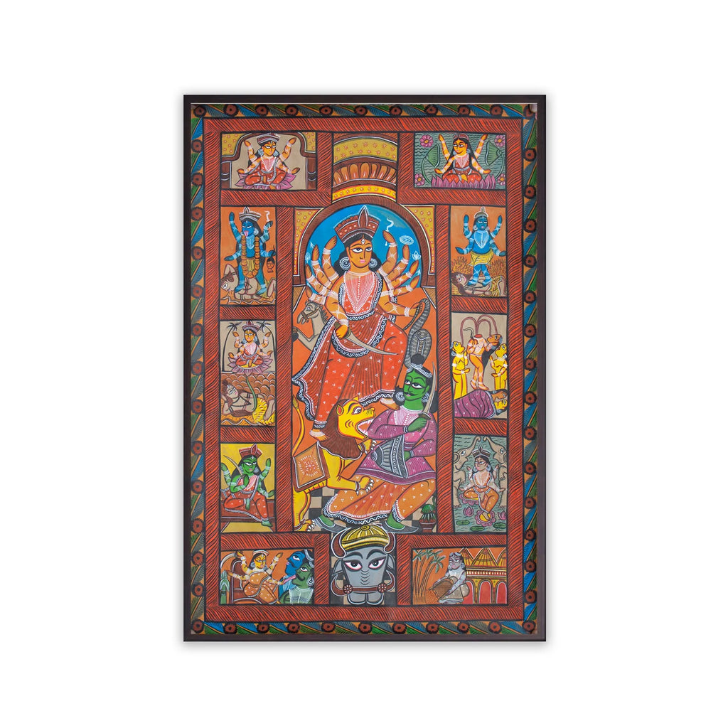 Bengal Pattachitra - Durga Maa