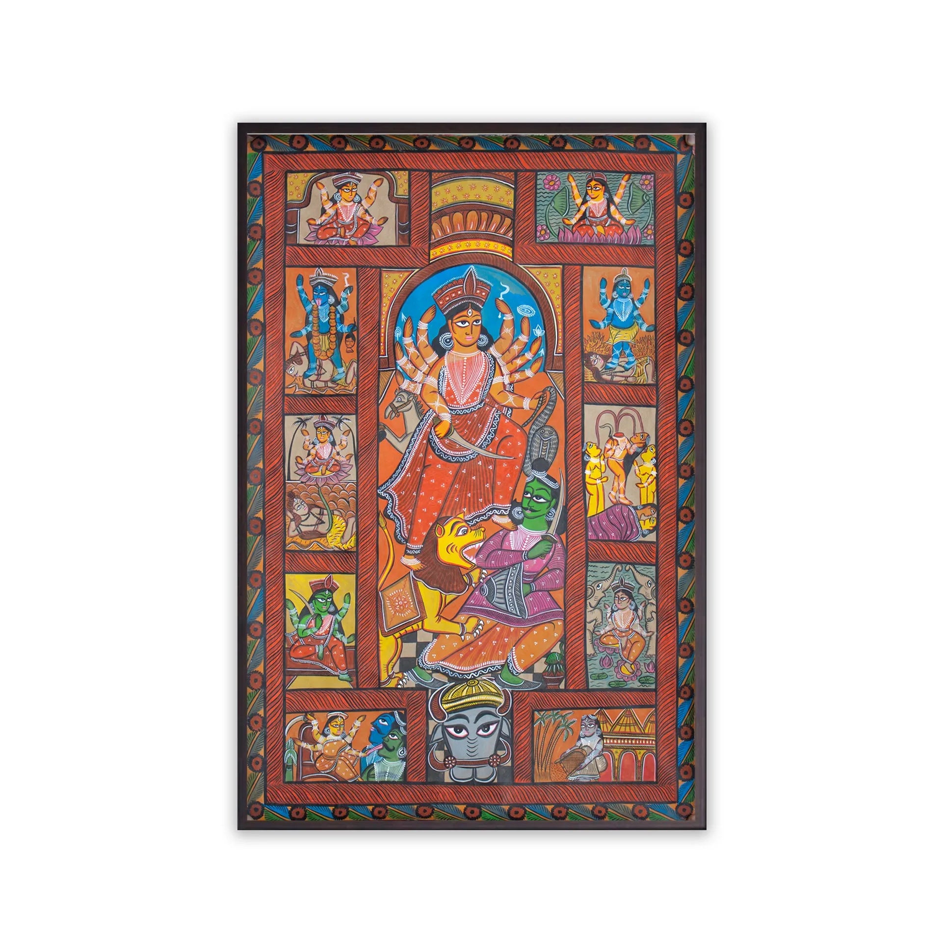 Bengal Pattachitra - Durga Maa