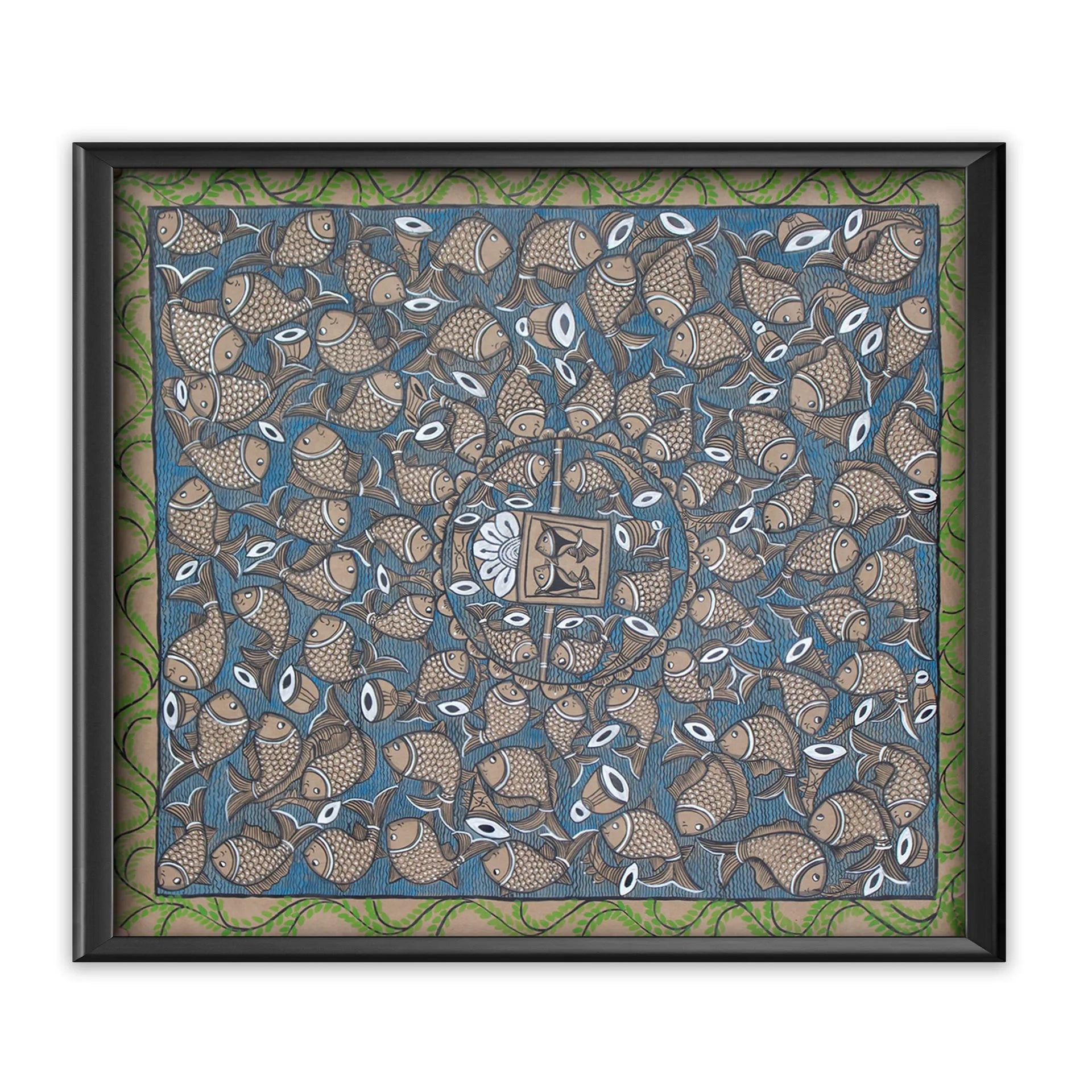 Bengal Pattachitra - Fish marriage