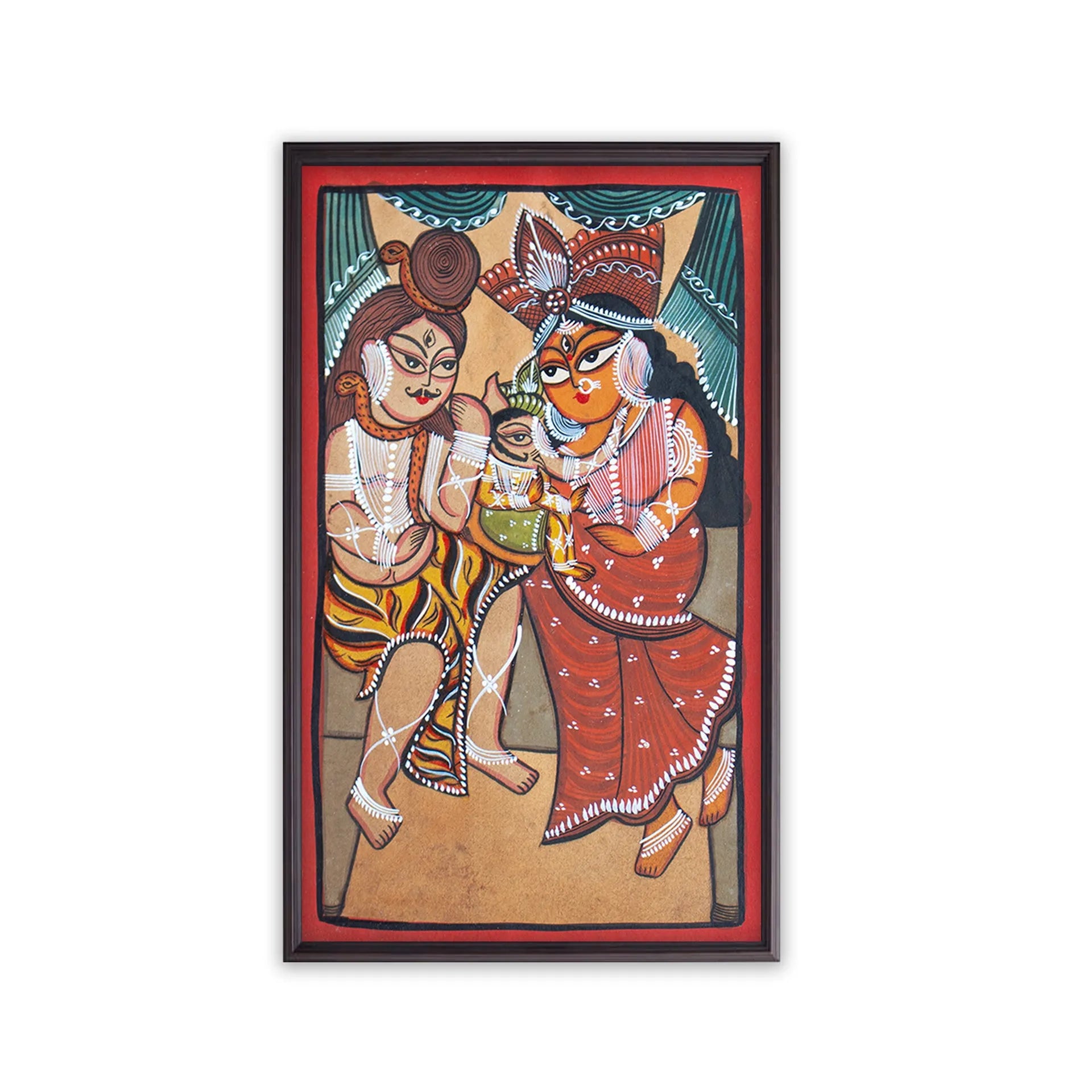 Bengal Pattachitra - Shiv Parvati