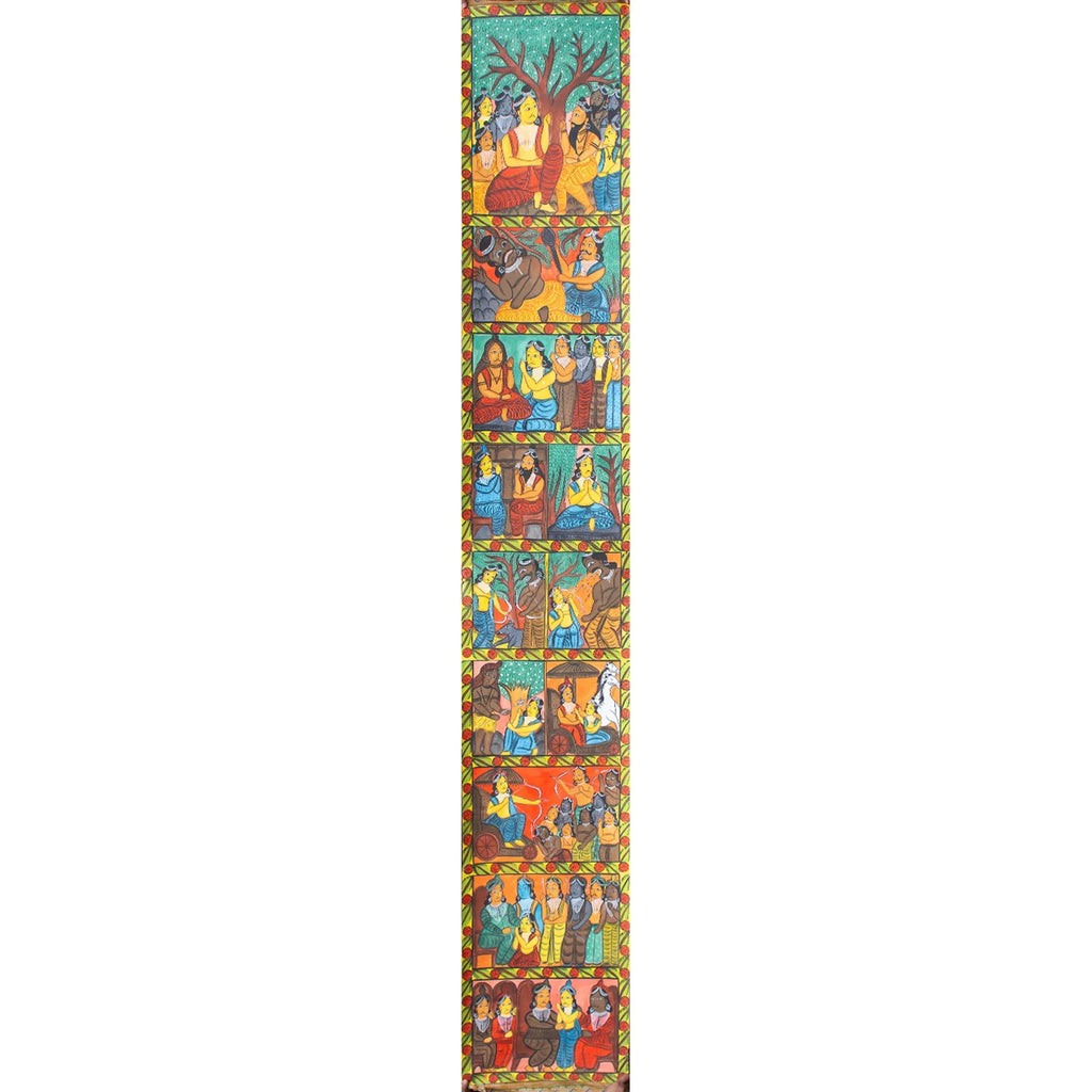 Bengal Pattachitra - Mahabharat Yudhisthir Story