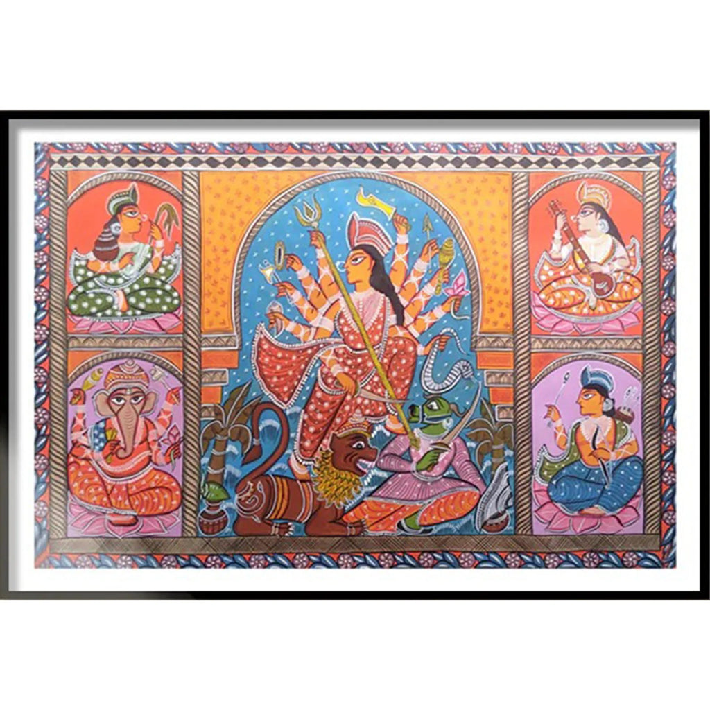 Bengal Pattachitra - Maa Durga