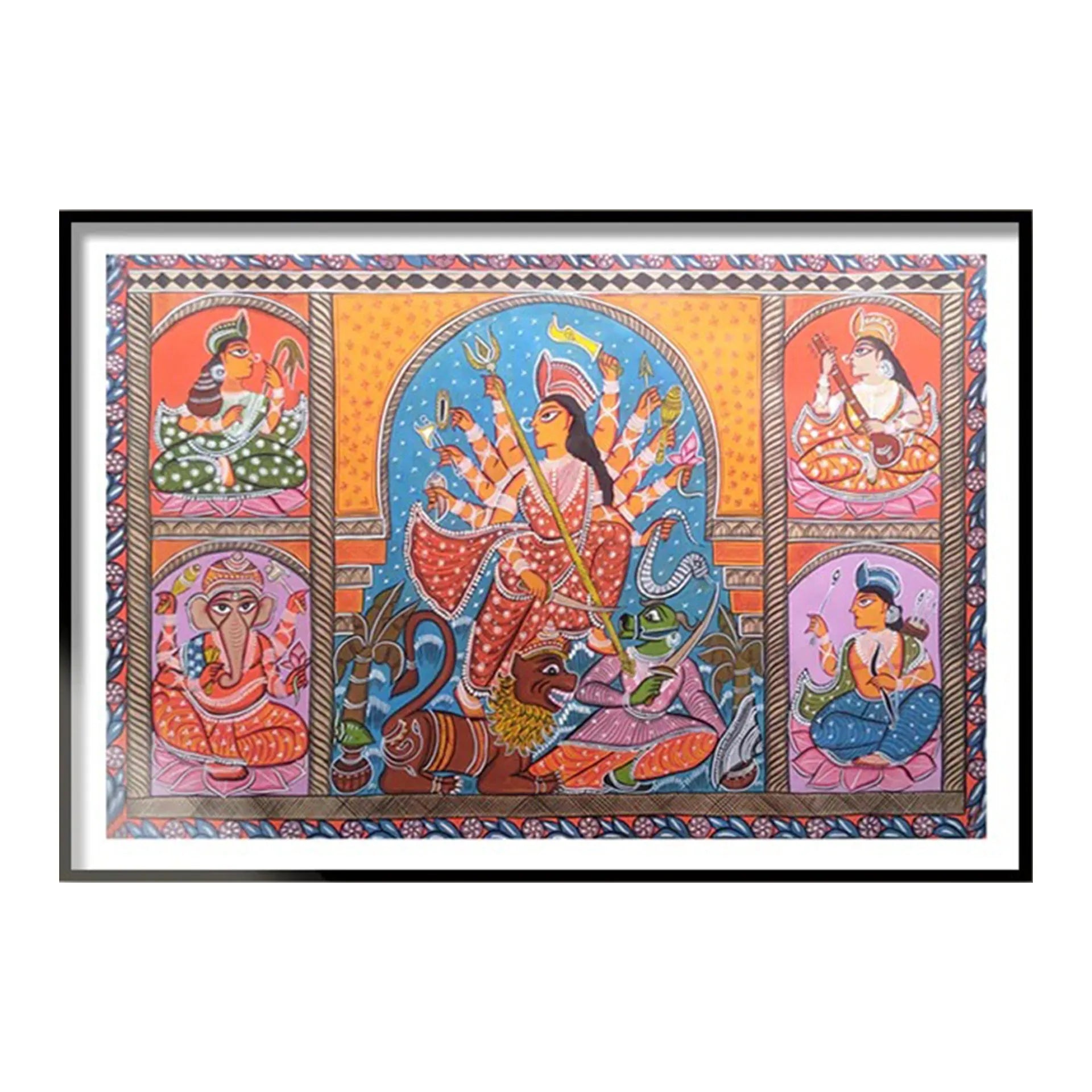 Bengal Pattachitra - Maa Durga