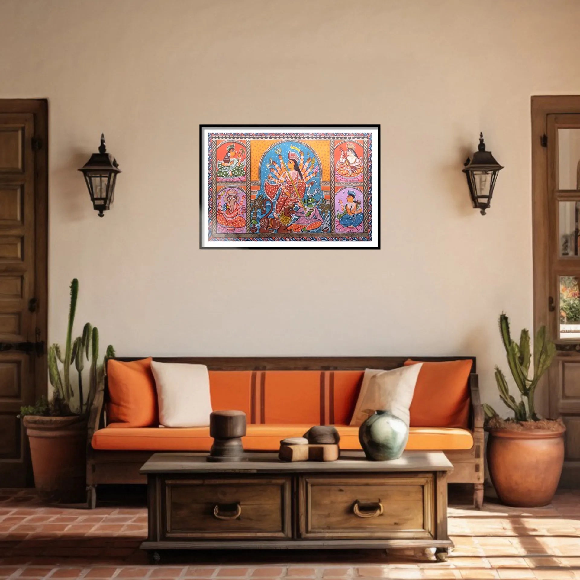 Bengal Pattachitra - Maa Durga