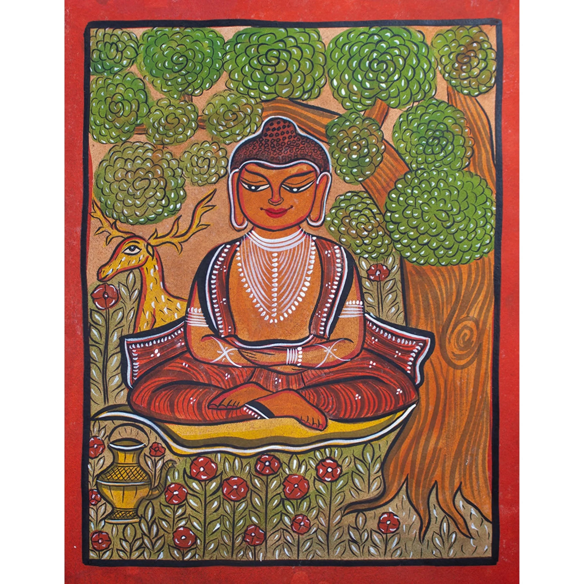 Bengal Pattachitra - Buddha