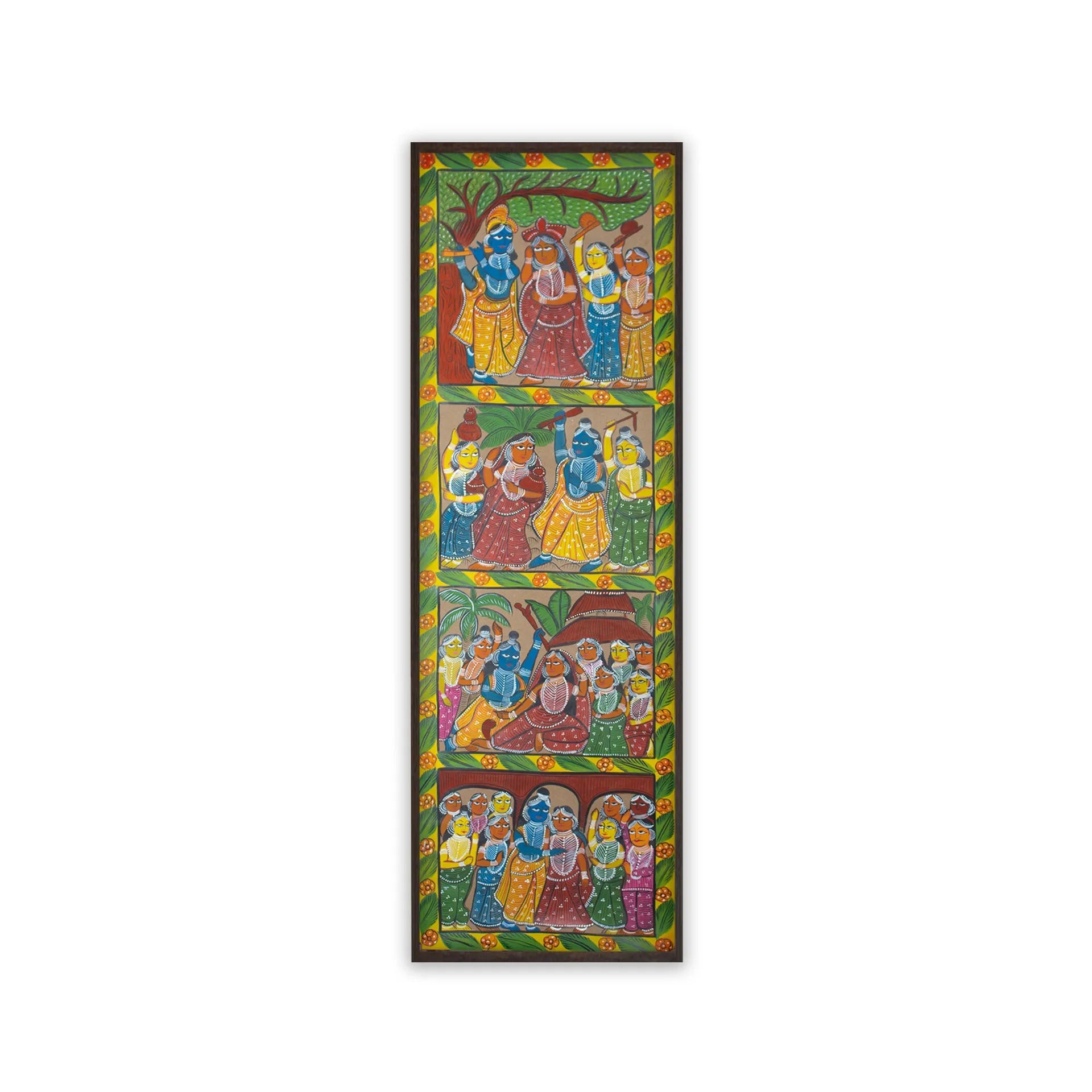 Bengal Pattachitra - Krishna Leela