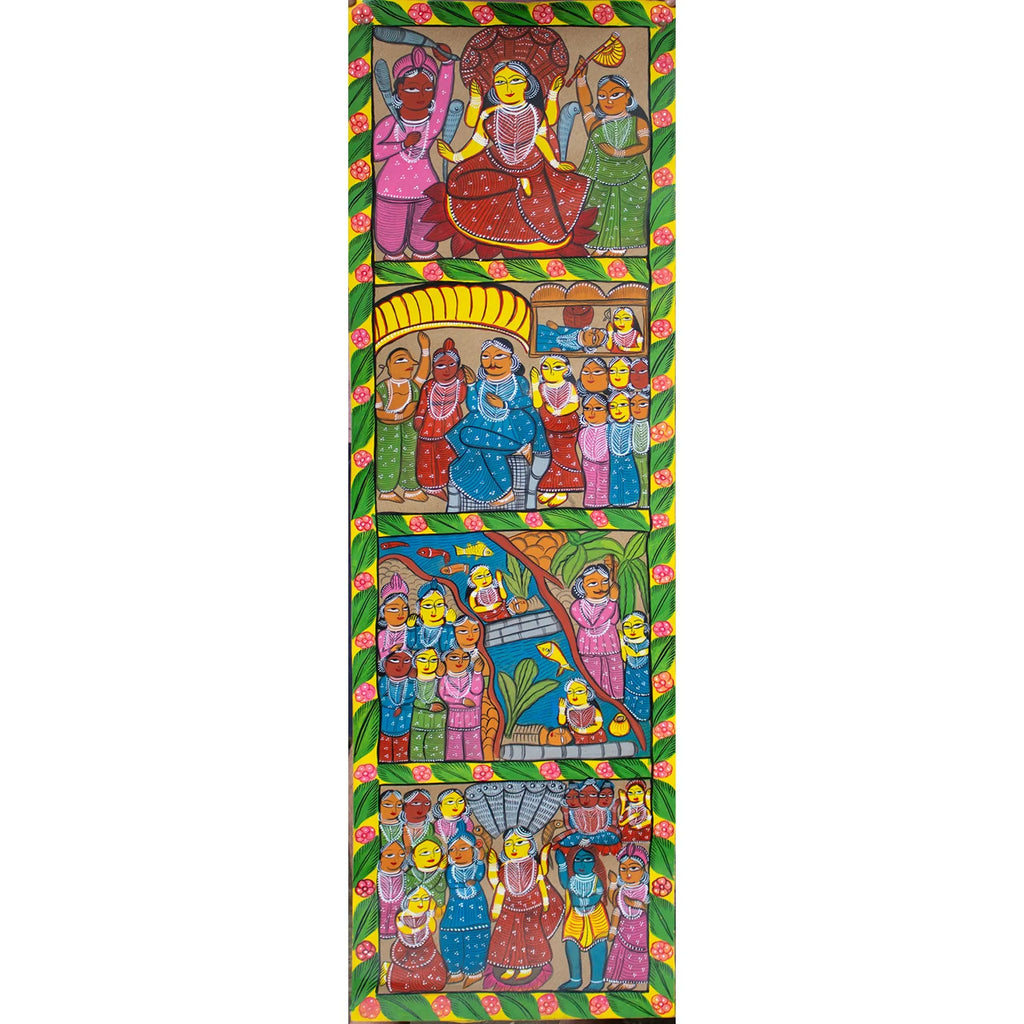 Bengal Pattachitra - Mansa Devi story